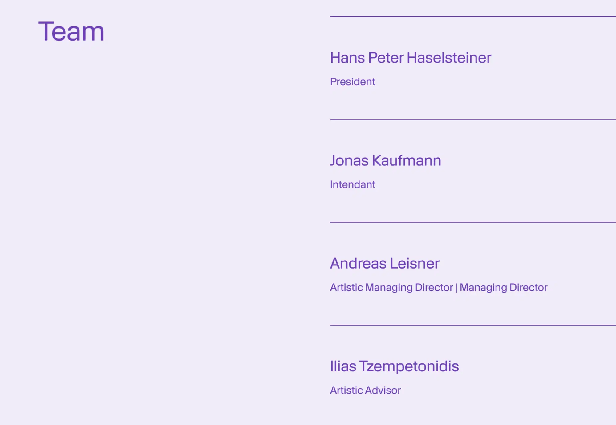 Il board della Tiroler Festspiele Erl Betriebsges.m.b.H. 