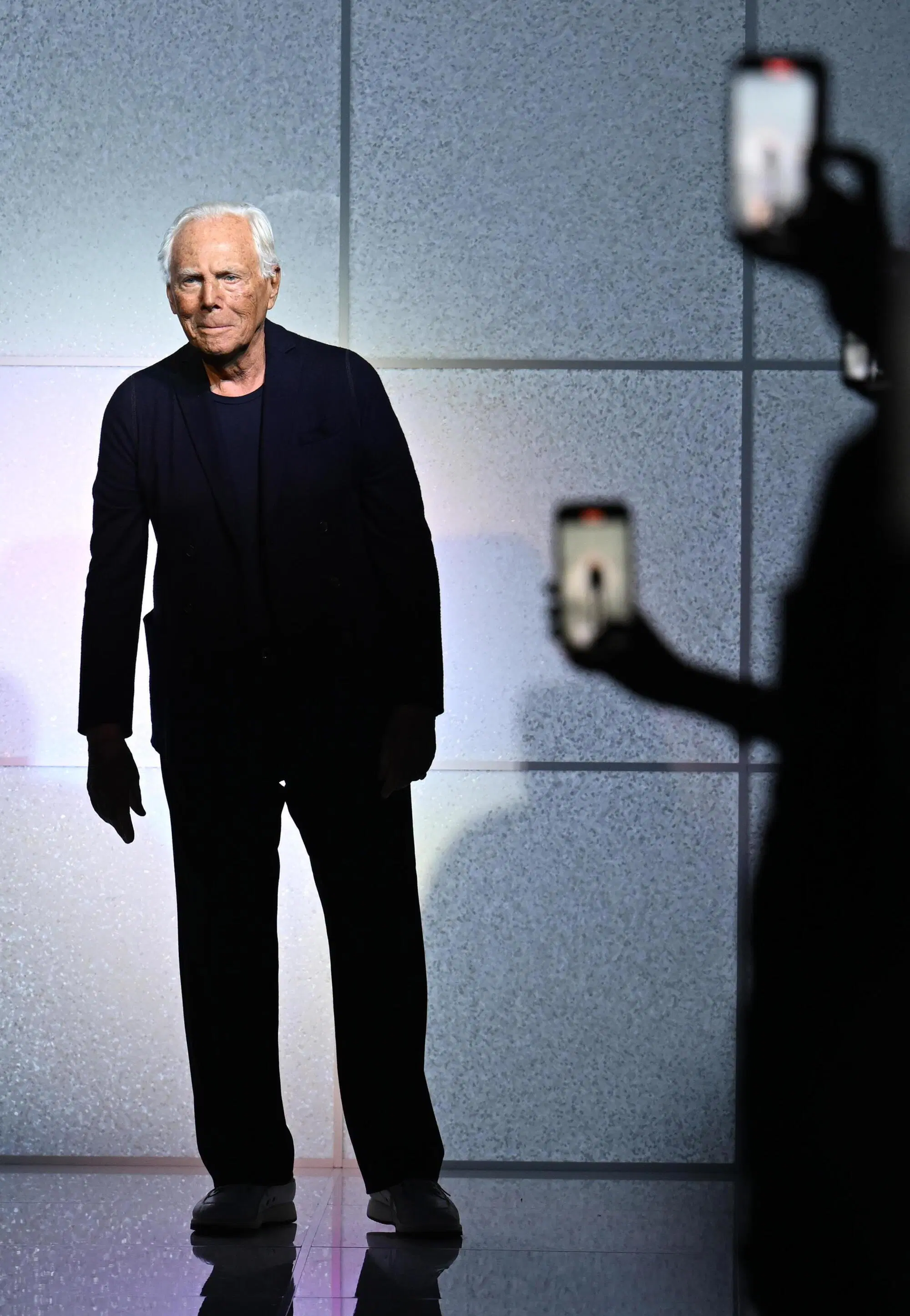 Lo stilista Giorgio Armani