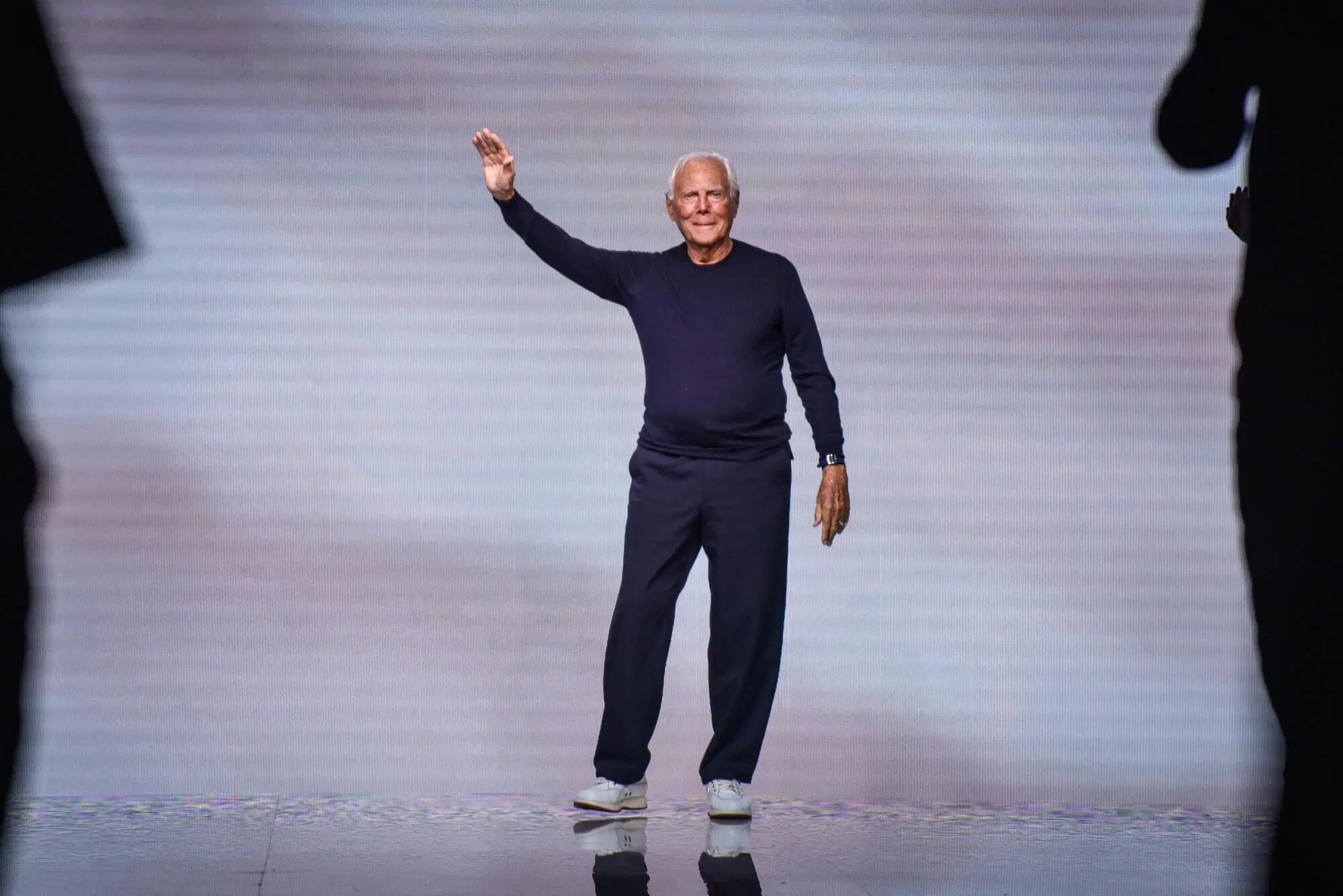 Giorgio Armani in una delle ultime apparizioni