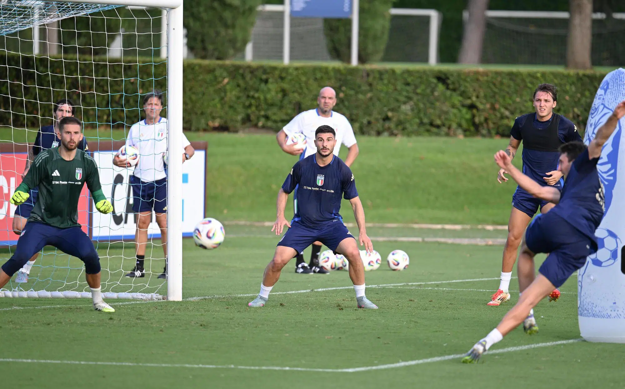 L'allenamento degli azzurri