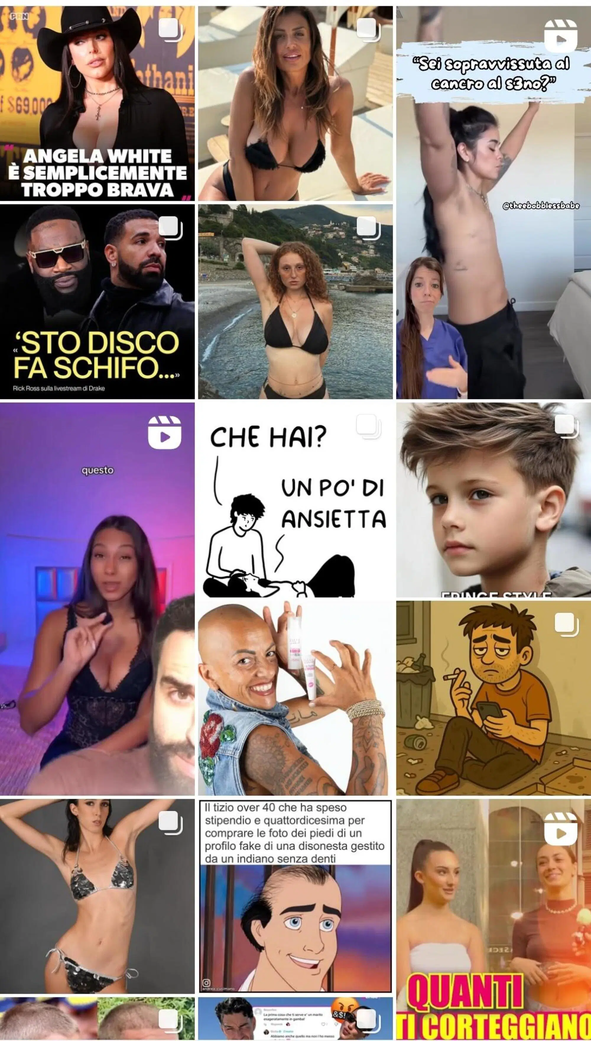 Le pagine suggerite dall'algoritmo Instagram