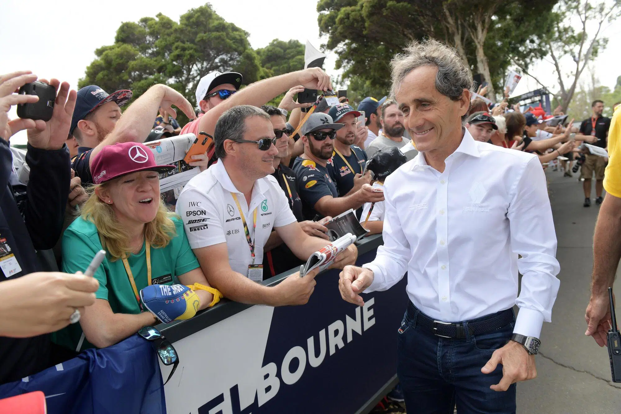 Alain Prost al Gran Premio d'Australia nel 2017