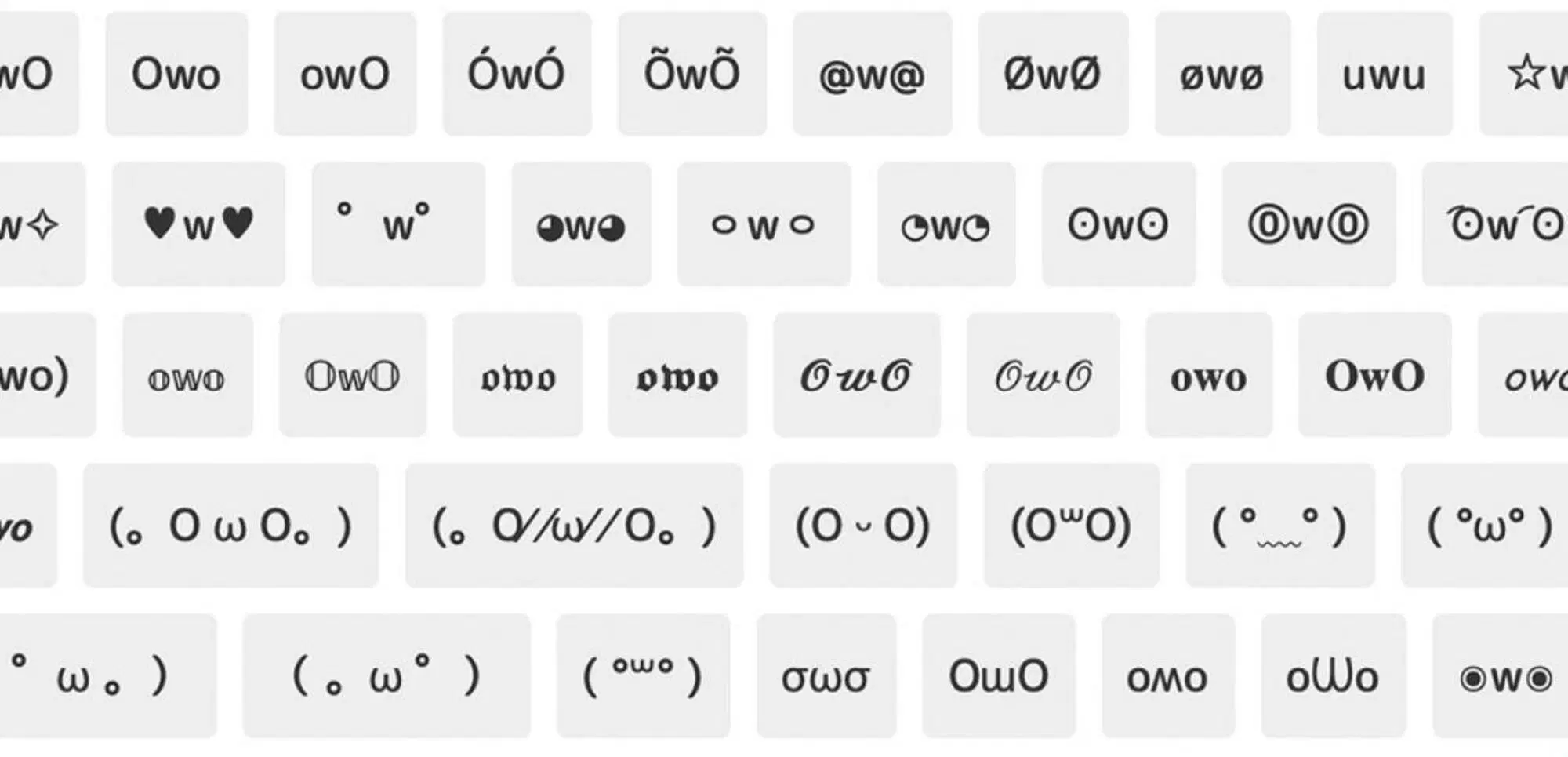 Varie version di OwO