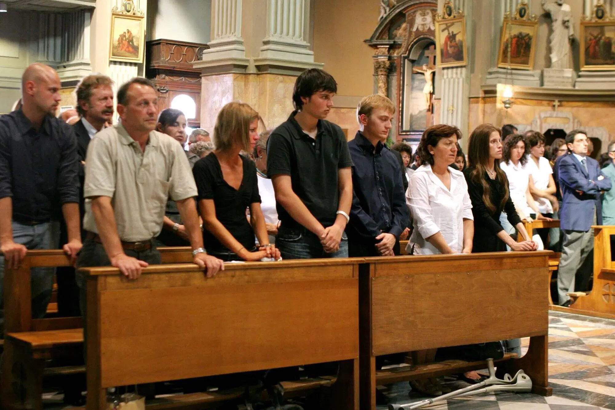 La famiglia di Chiara al suo funerale
