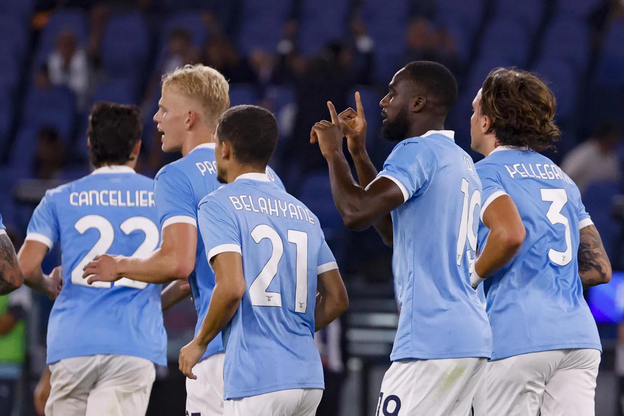 Boulaye Dia e compagni della Lazio all'Olimpico
