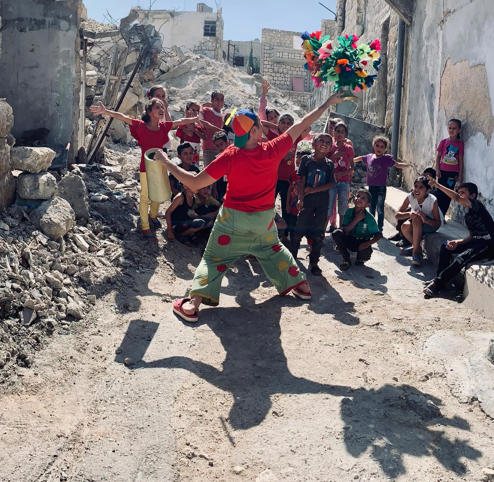 Marco Rodari, in arte &ldquo;Claun Il Pimpa&rdquo;, ad Aleppo (Siria)