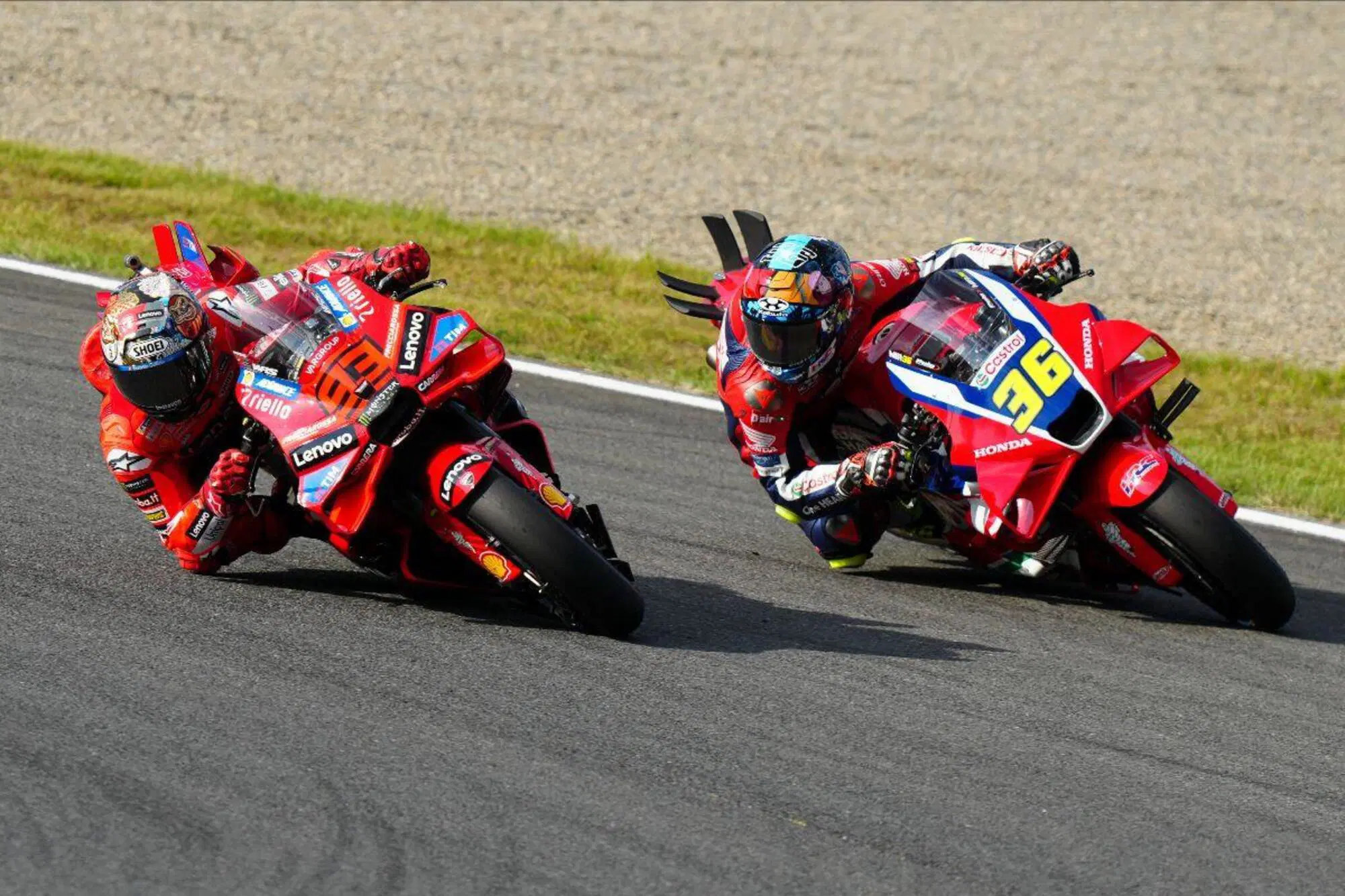 Marc Marquez su Joan Mir, Sprint, Motegi 2025