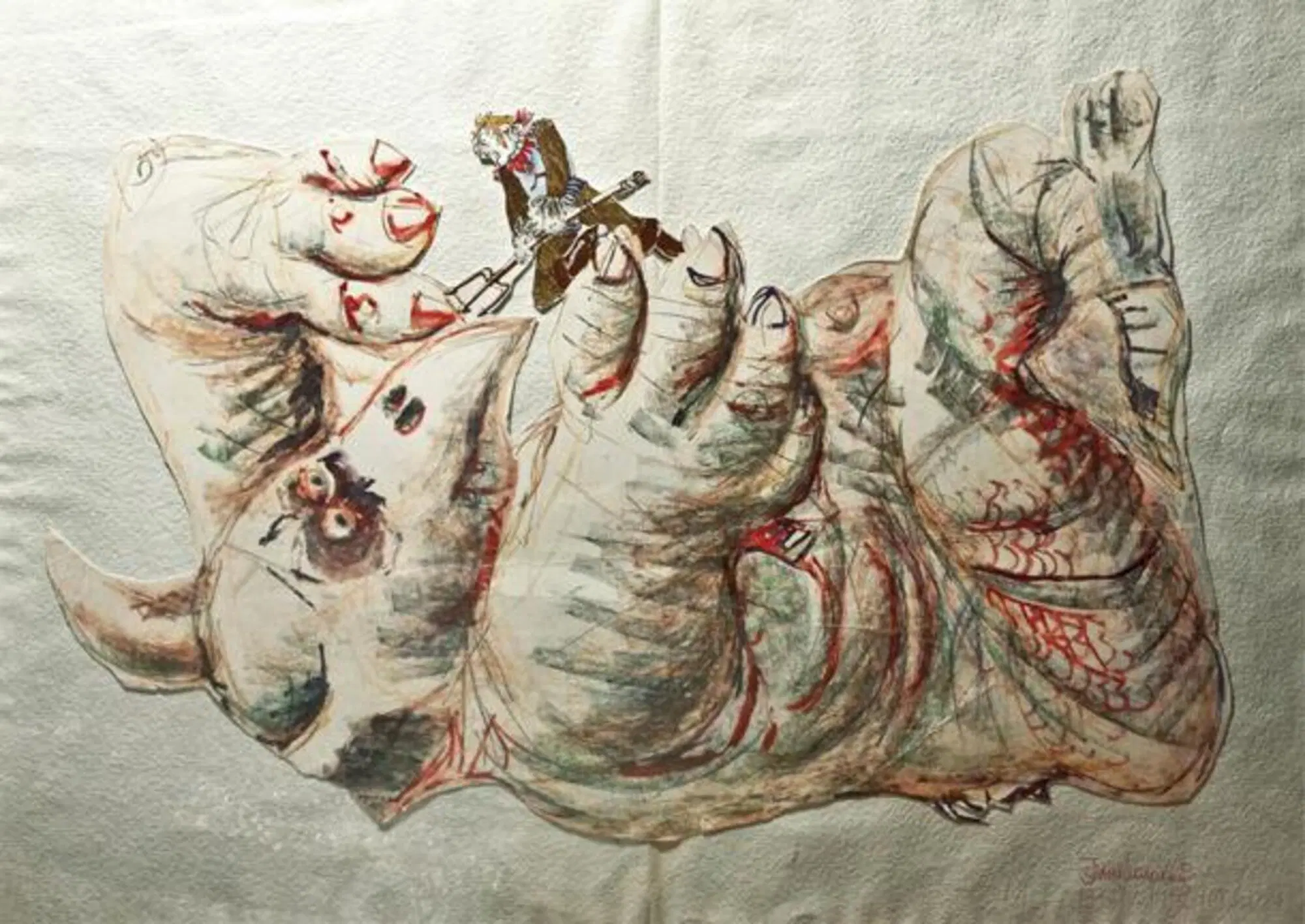 Un disegno di Ivan Graziani: "I mostri"