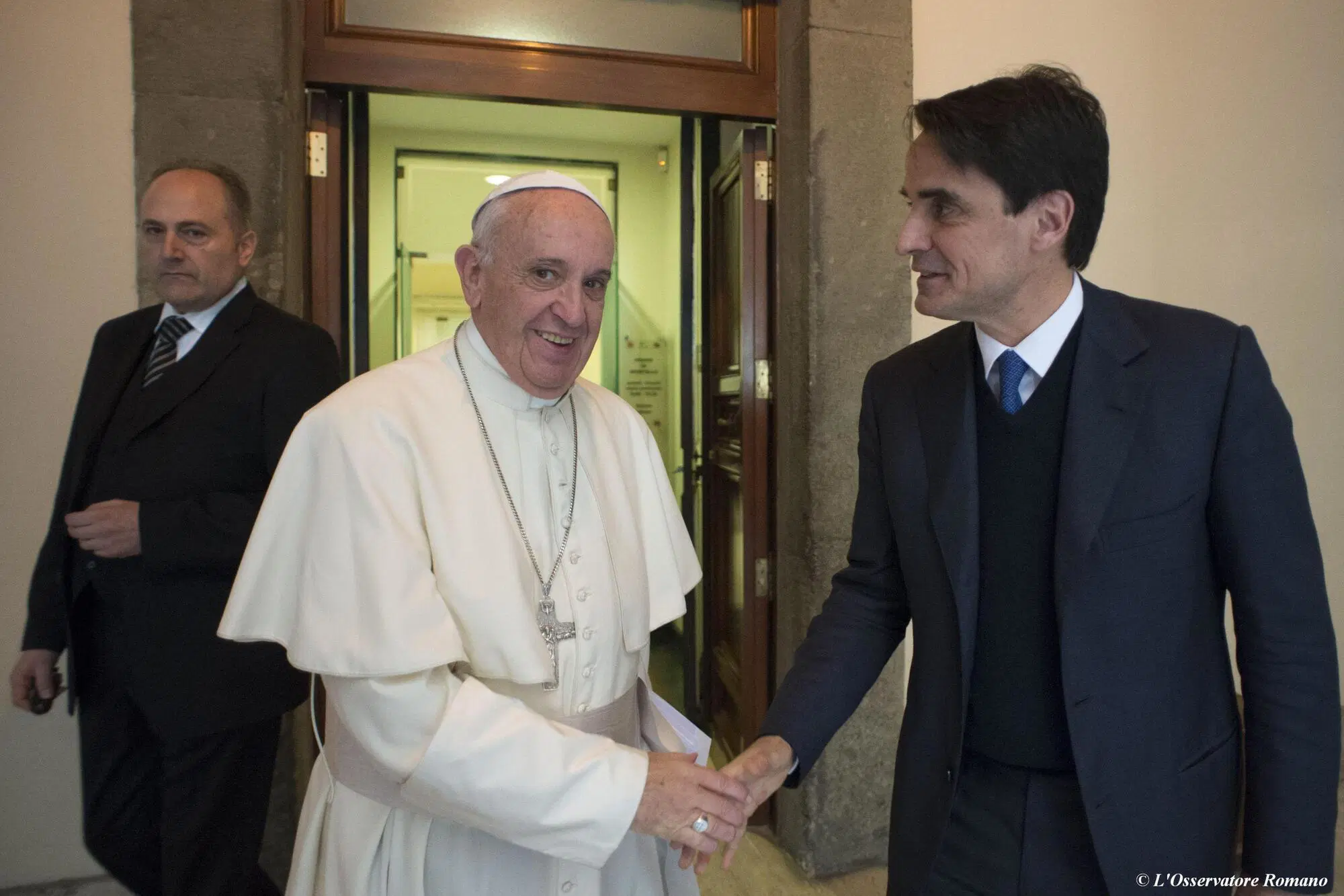 Papa Francesco e Gian Franco Mamm&igrave;, nominato nel 2015 presidente dello Ior