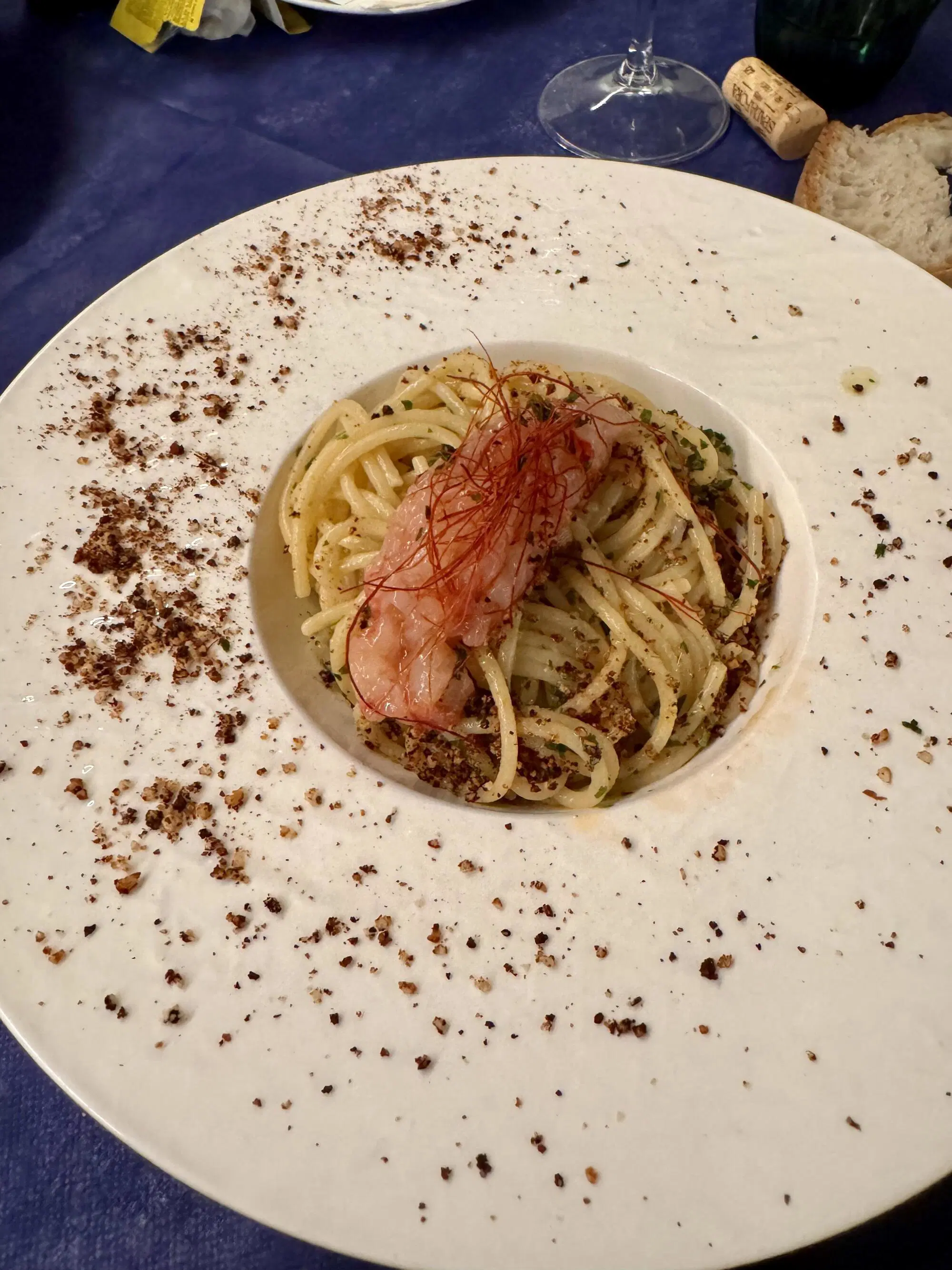 Vista sugli spaghetti al maizeno