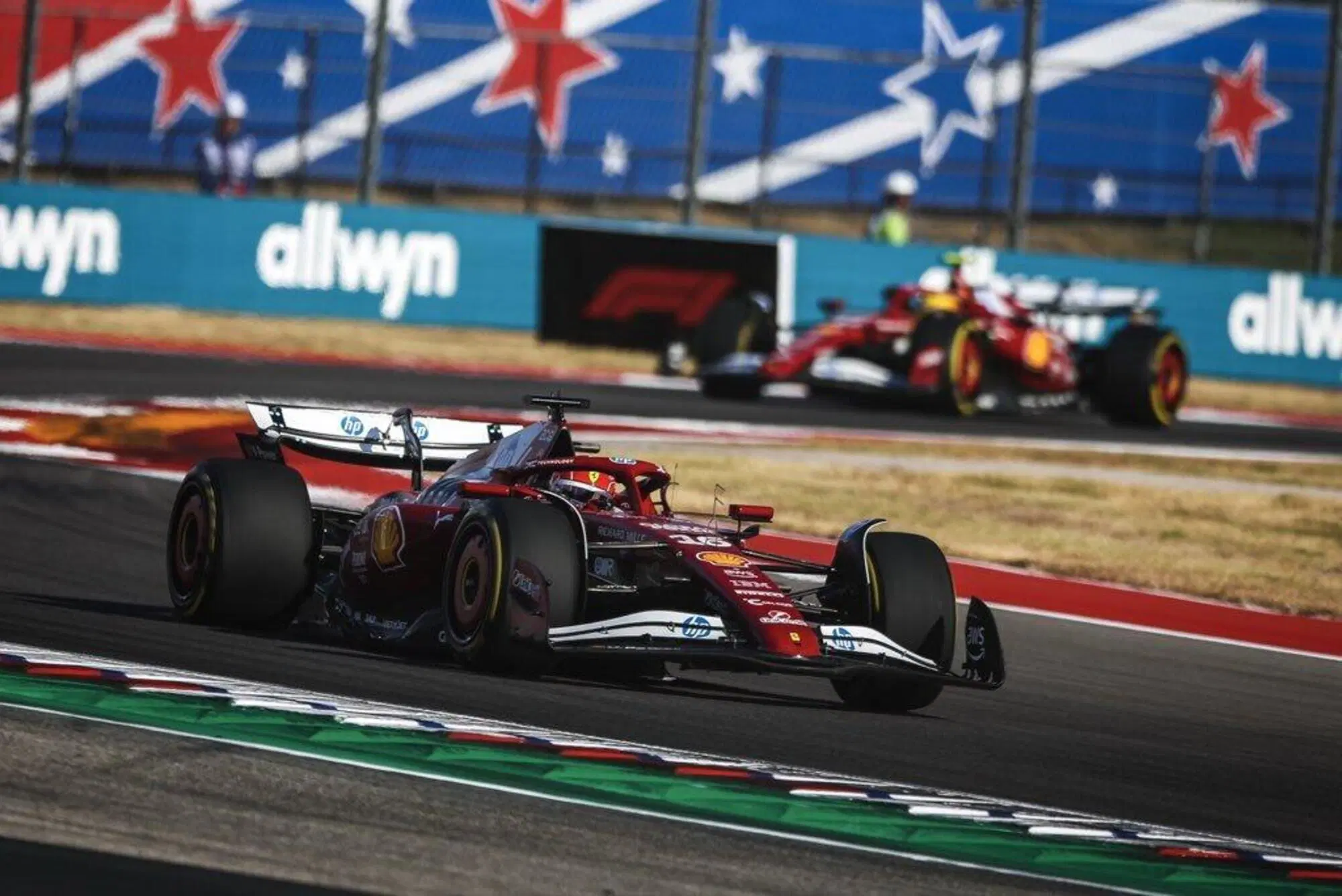 Charles Leclerc Lewis Hamilton Ferrari Austin.