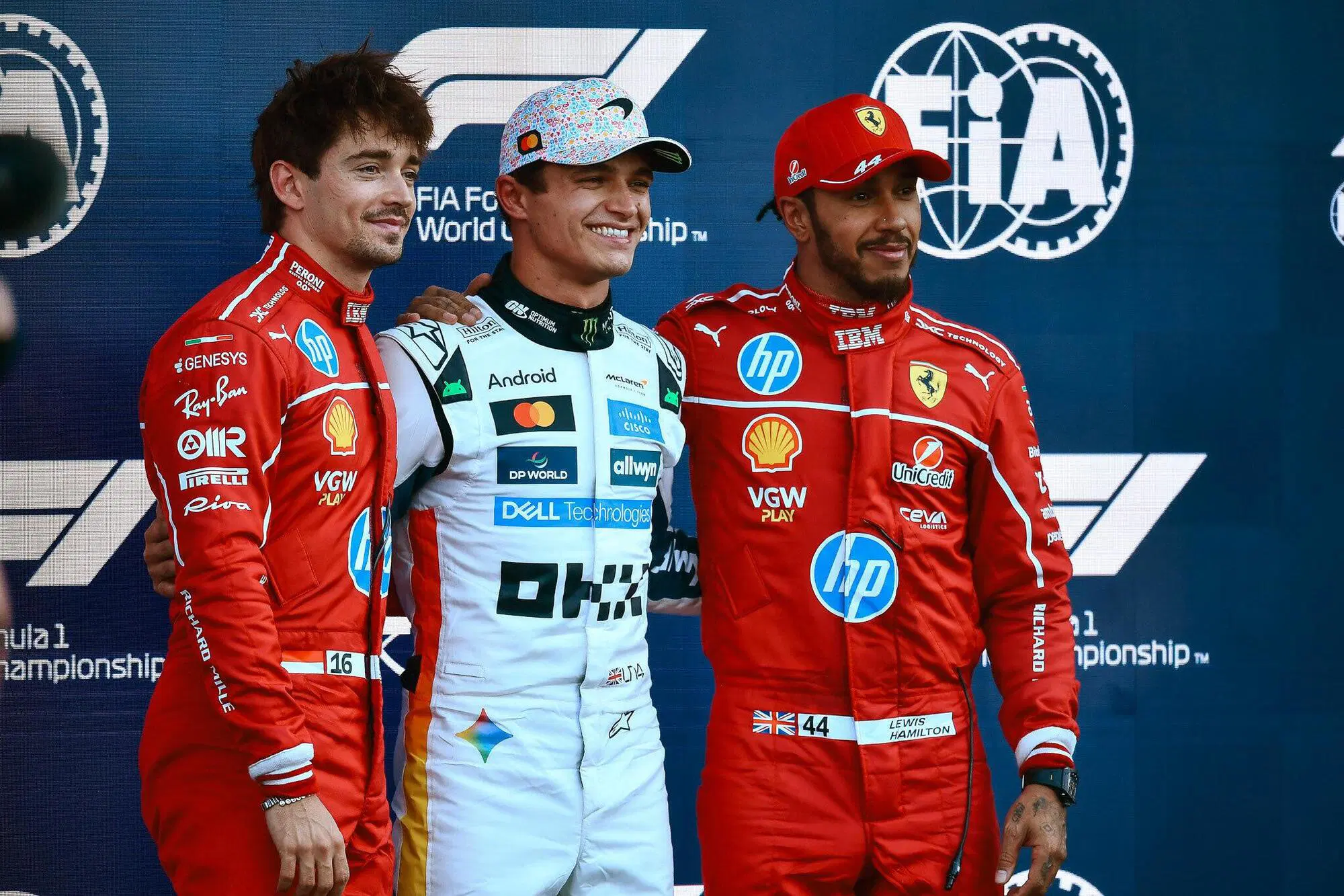 Leclerc Norris Hamilton Messico qualifiche