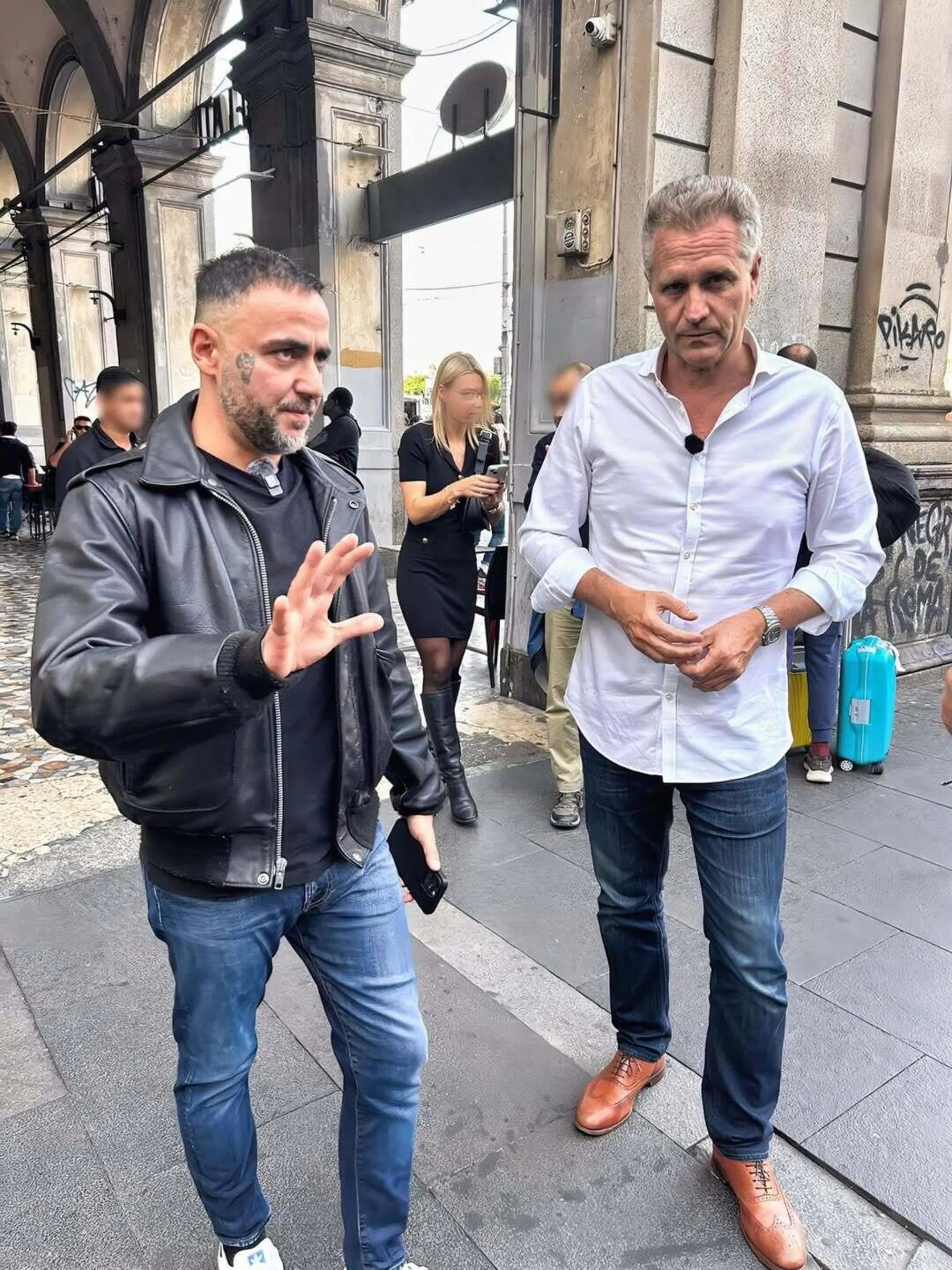 Massimiliano Zossolo insieme a Petr Bystron, europarlamentare dell'Afd