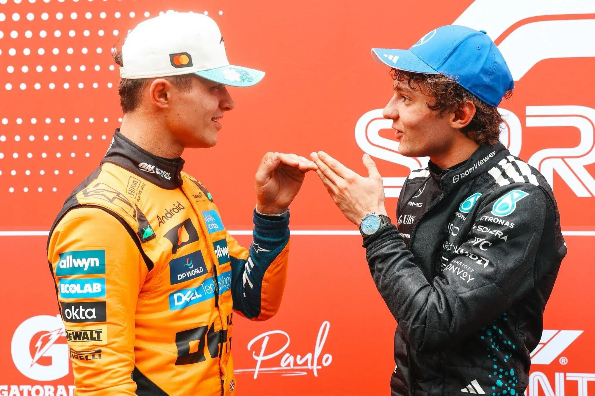 Lando Norris Kimi Antonelli Sprint Race Interlagos
