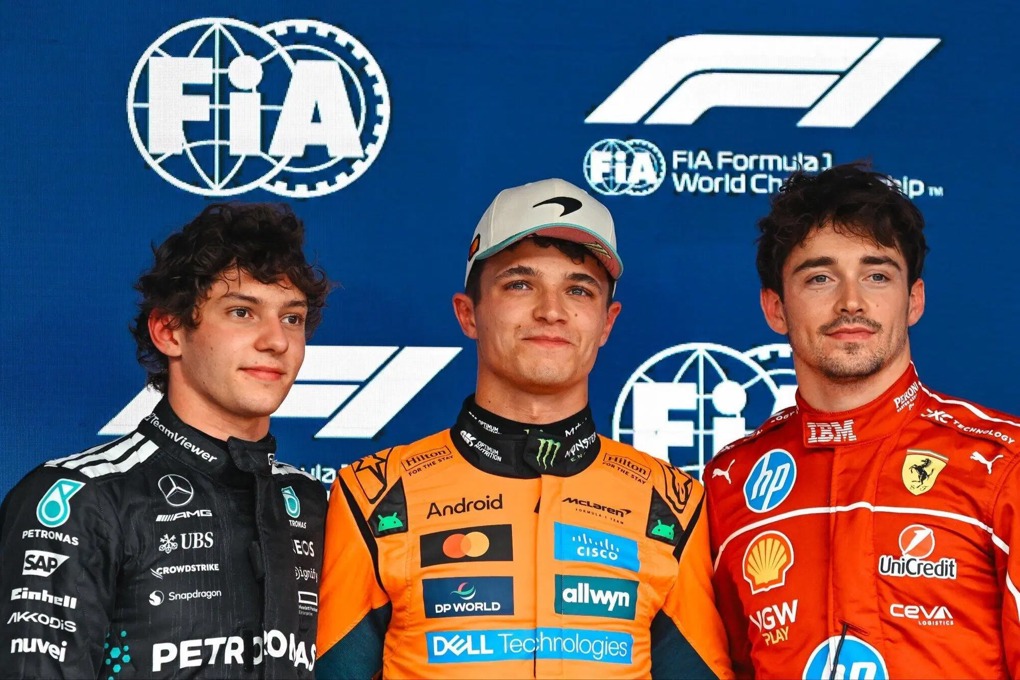 Lando Norris Kimi Antonelli Charles Leclerc Brasile Interlagos Qualifiche