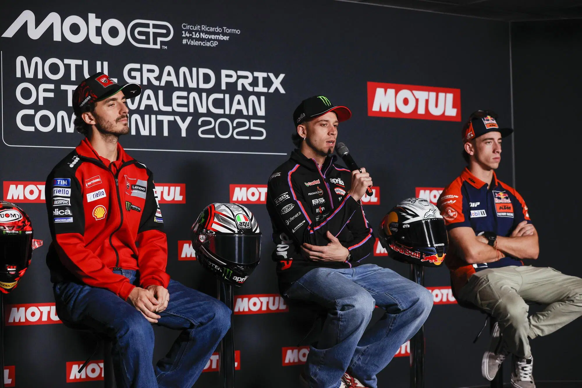 La conferenza stampa a Valencia, MotoGP 2025