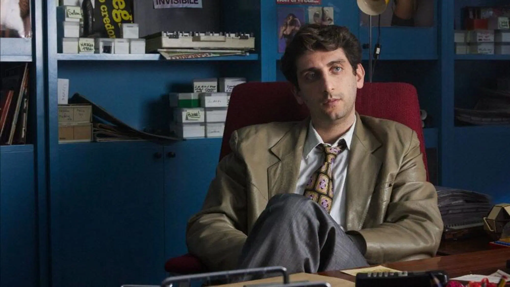 Pietro Castellitto come Riccardo Schicchi in "Diva Futura"