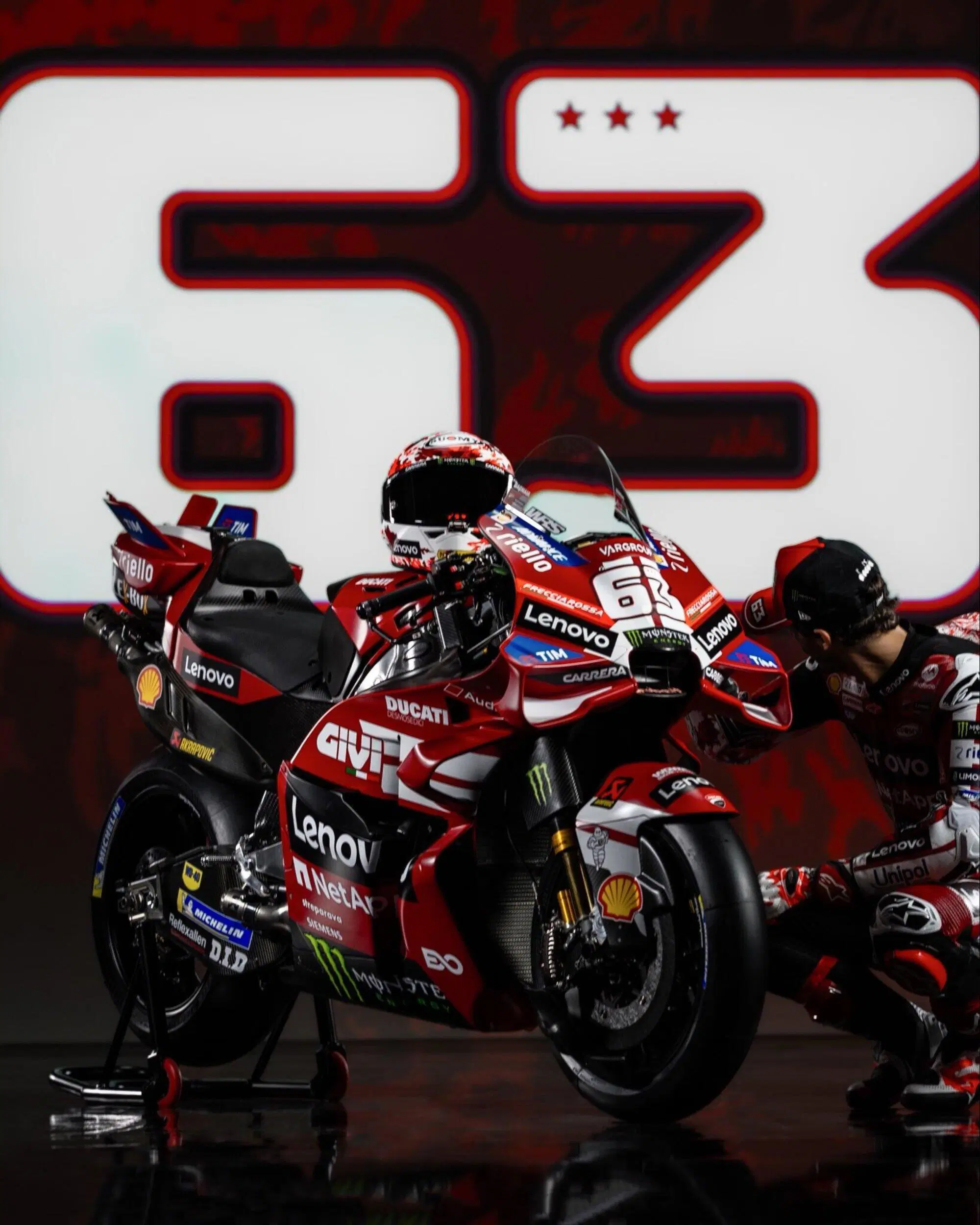 Pecco Bagnaia Ducati numero 63