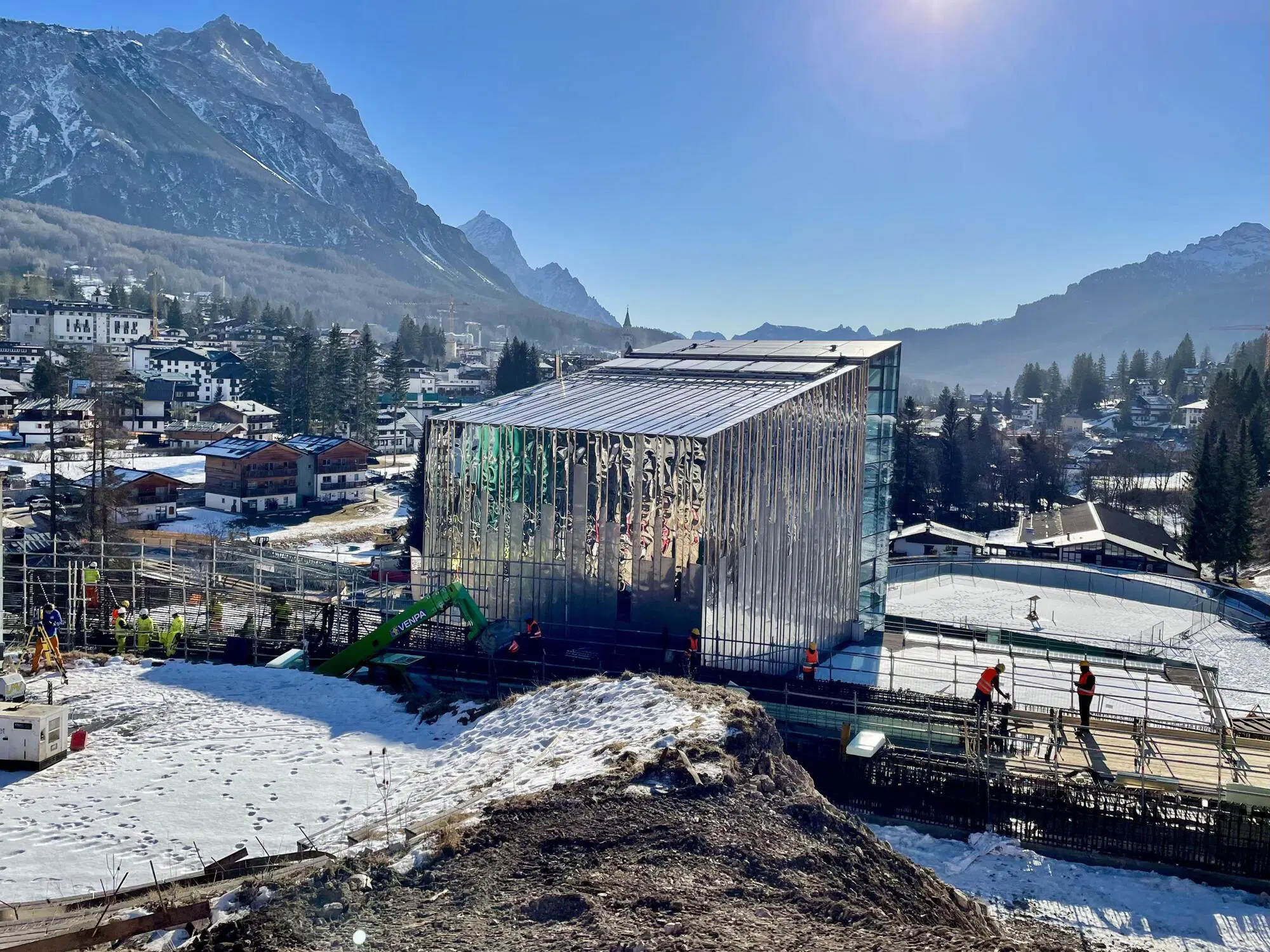 lavori pista bob Olimpiadi invernali