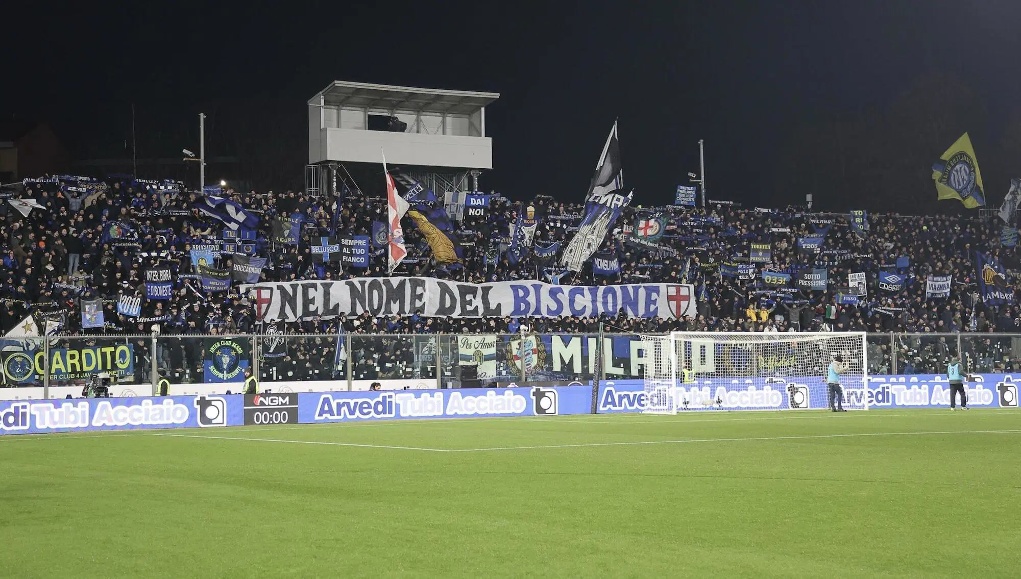 Il settore ospiti dello stadio della Cremonese