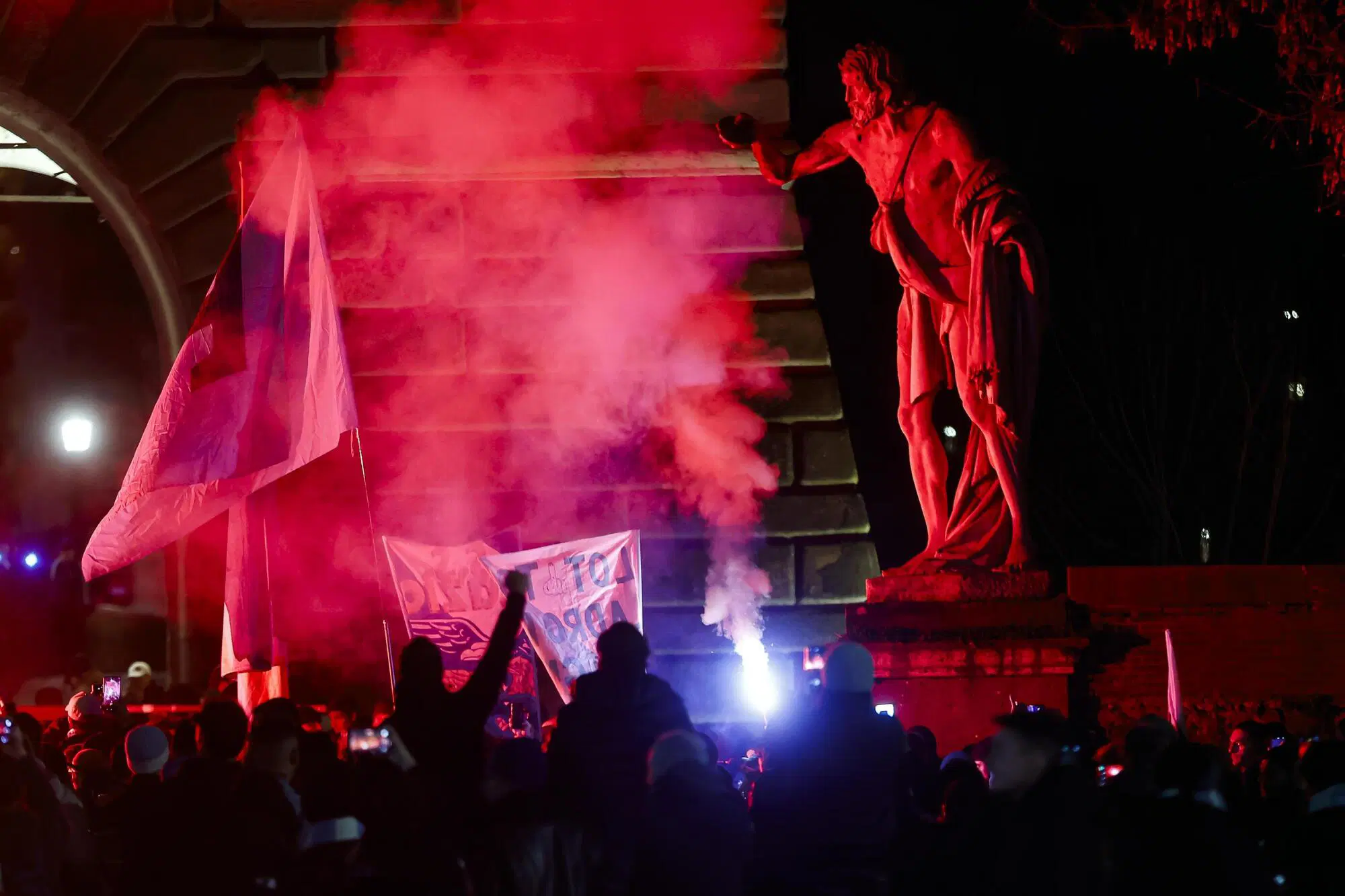  La protesta dei laziali a Ponte Milvio