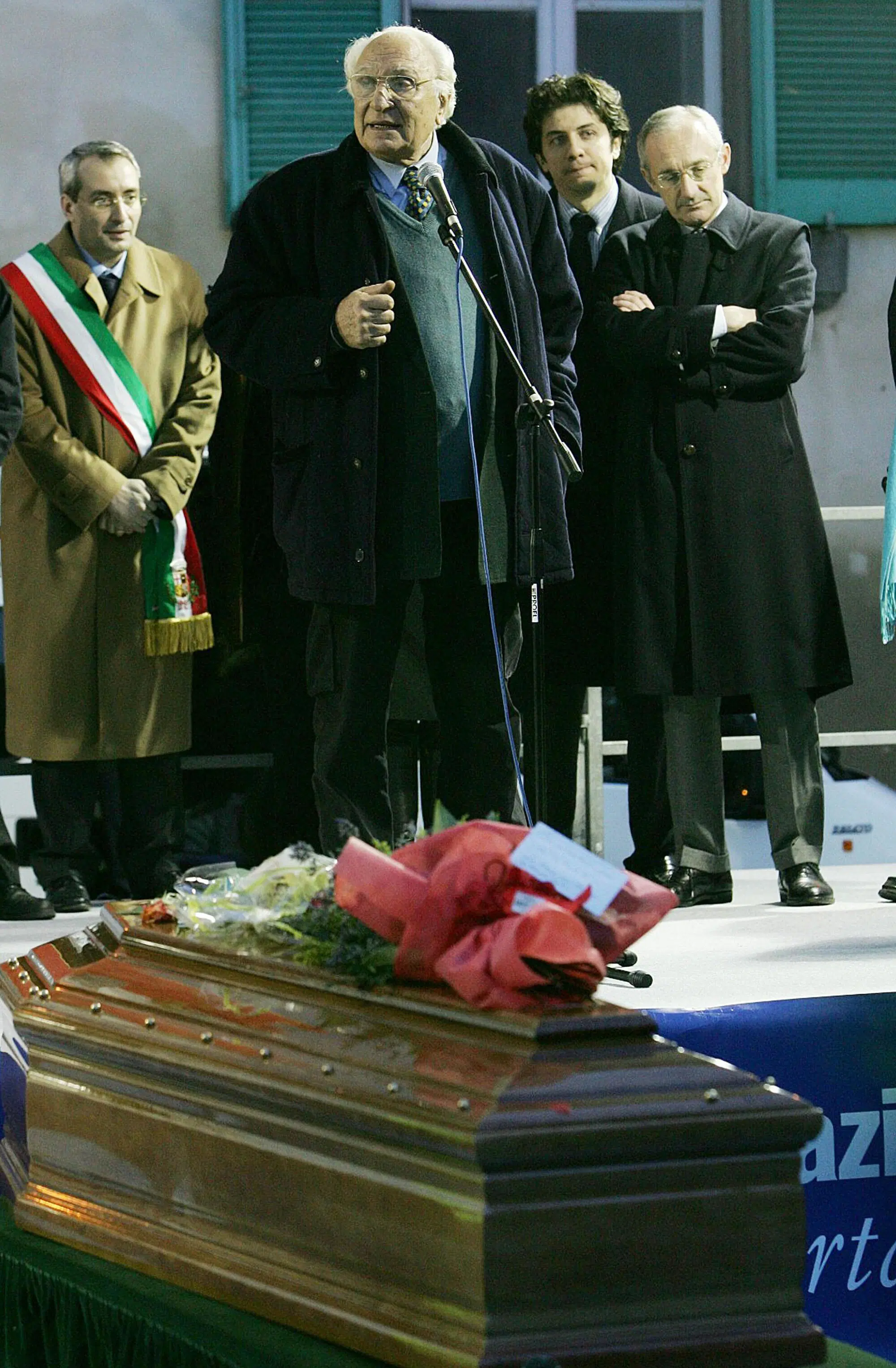 Marco Pannella ai funerali a Orvieto
