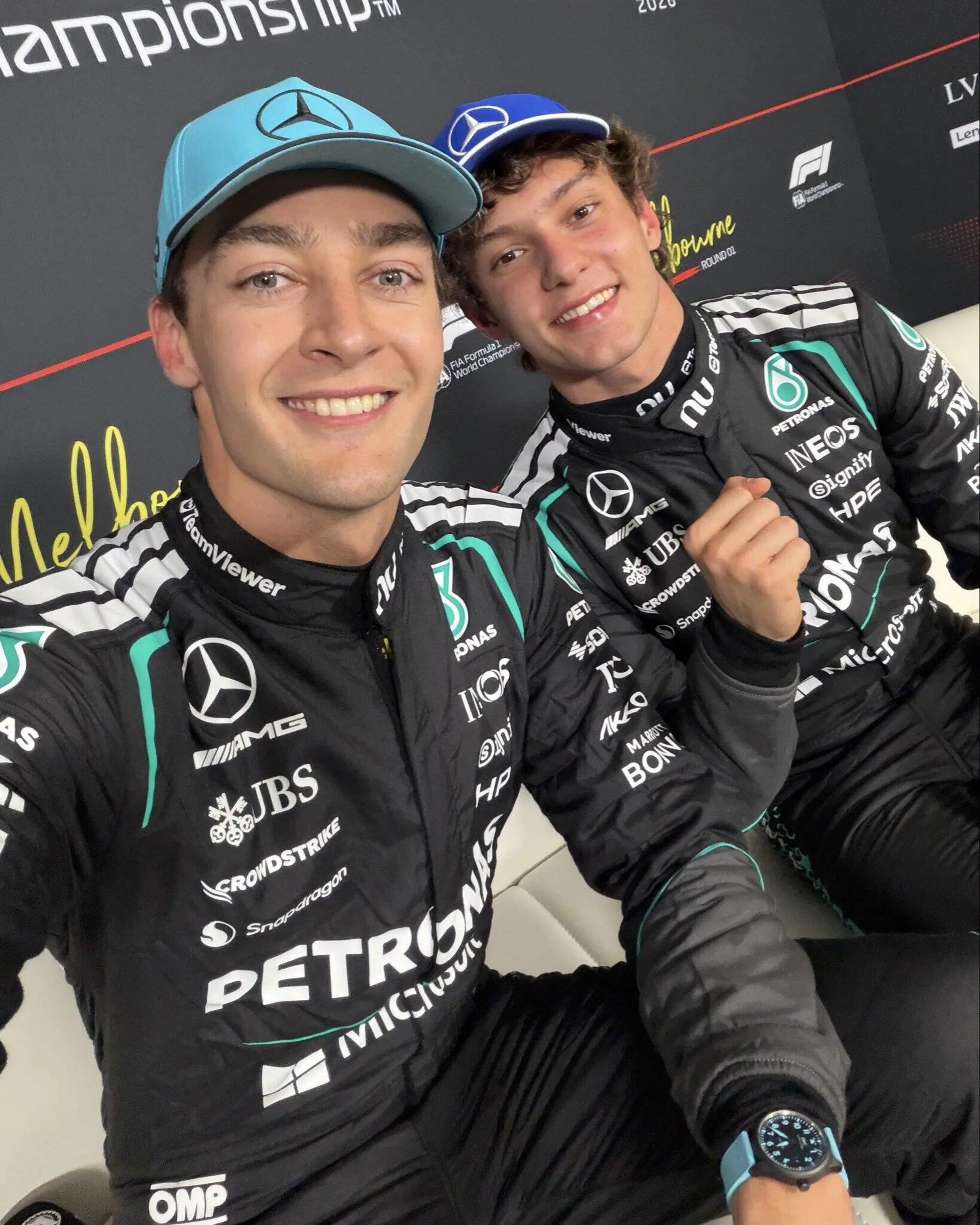 George Russell Kimi Antonelli Mercedes Melbourne