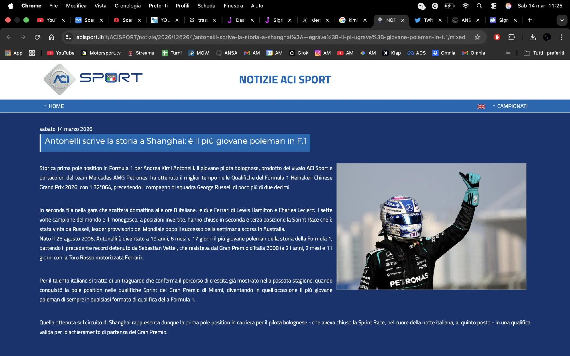 ACI Sport Kimi Antonelli