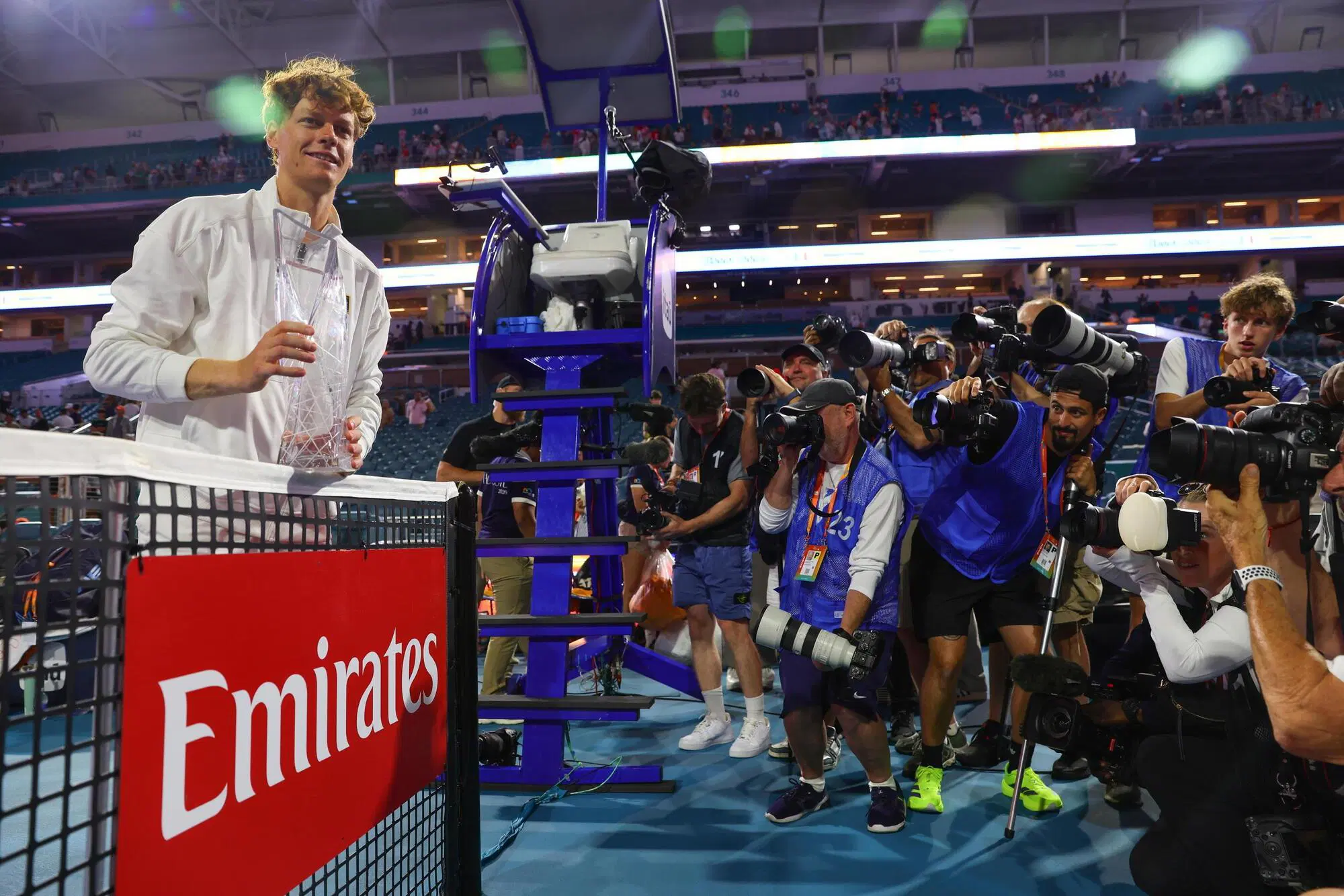 Jannik Sinner dopo la vittoria a Miami