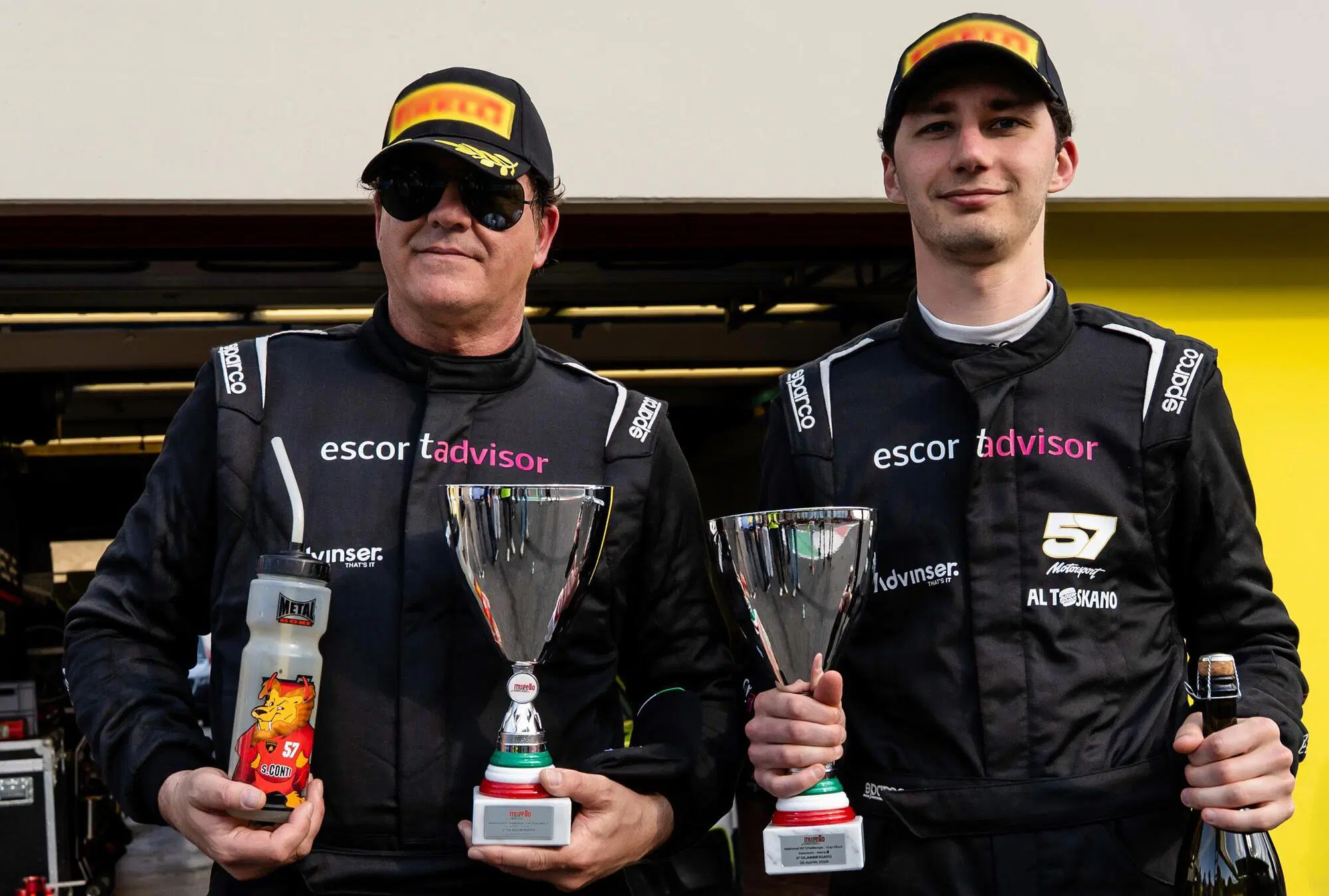 Alessandro Brigatti e Simone Conti dopo il podio