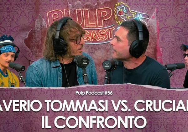 Al minuto 9 di Pulp Podcast Fedez e Mr Marra asfaltano Saverio Tommasi: &ldquo;Il giornalismo deve disturbare il potere? Allora perch&eacute; invece di Vannacci non lo fai con Conte e Schlein?&rdquo; E Cruciani chiosa: &ldquo;Il tuo antifascismo da operetta&rdquo;