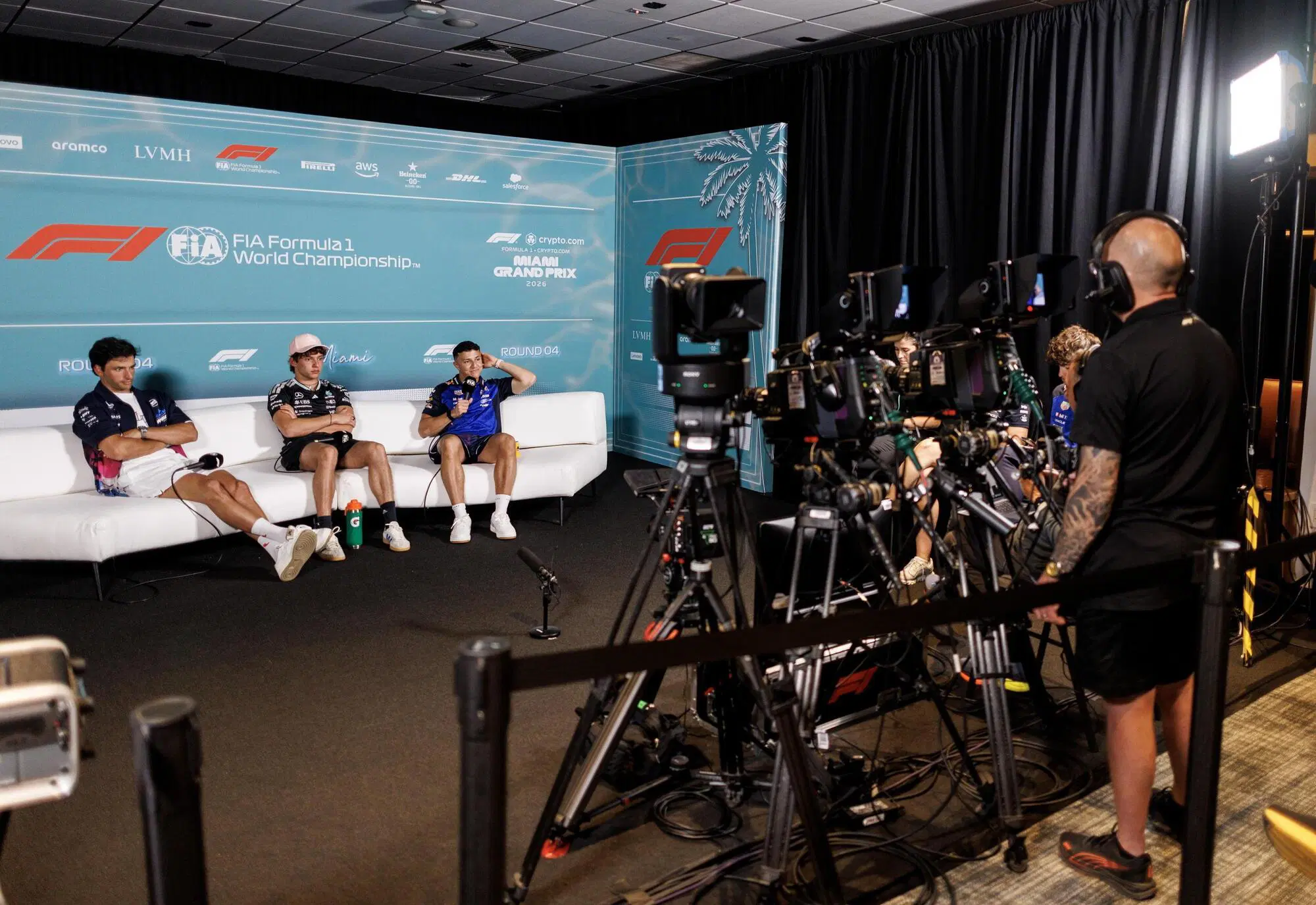 I piloti in conferenza stampa a Miami, 2026.