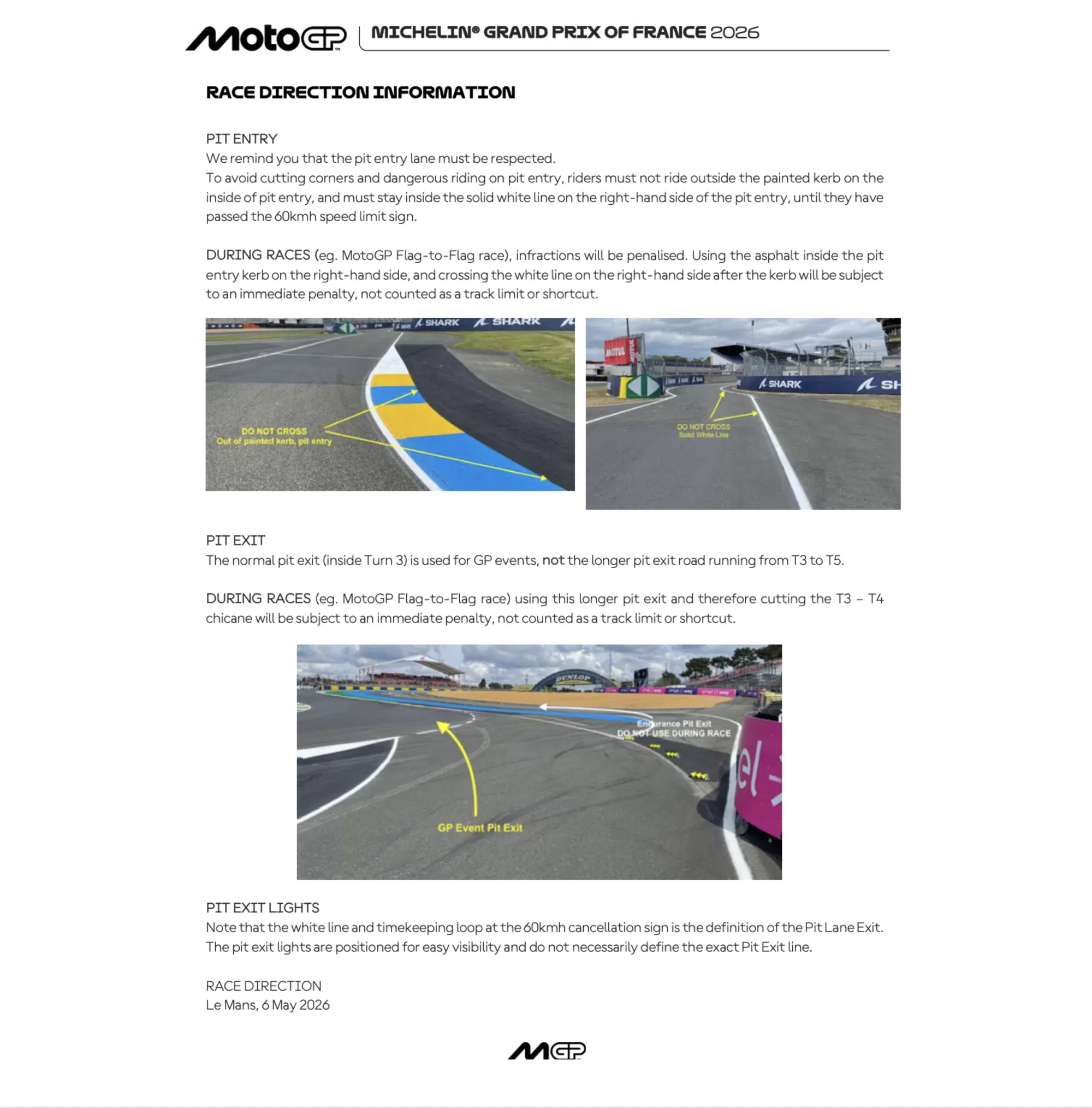 Modifiche Pit Lane Le Mans