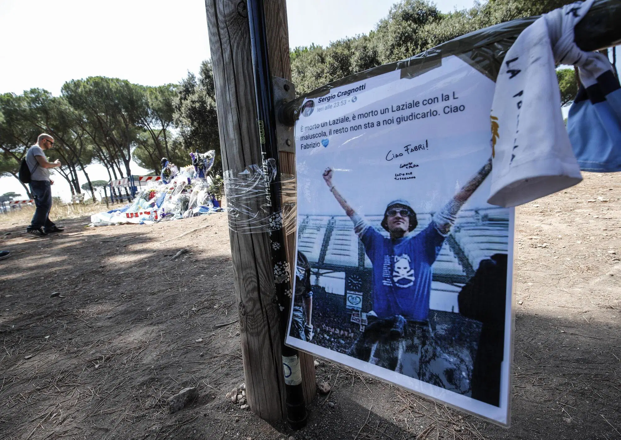 Il luogo dell'omicidio di Piscitelli "Diabolik"