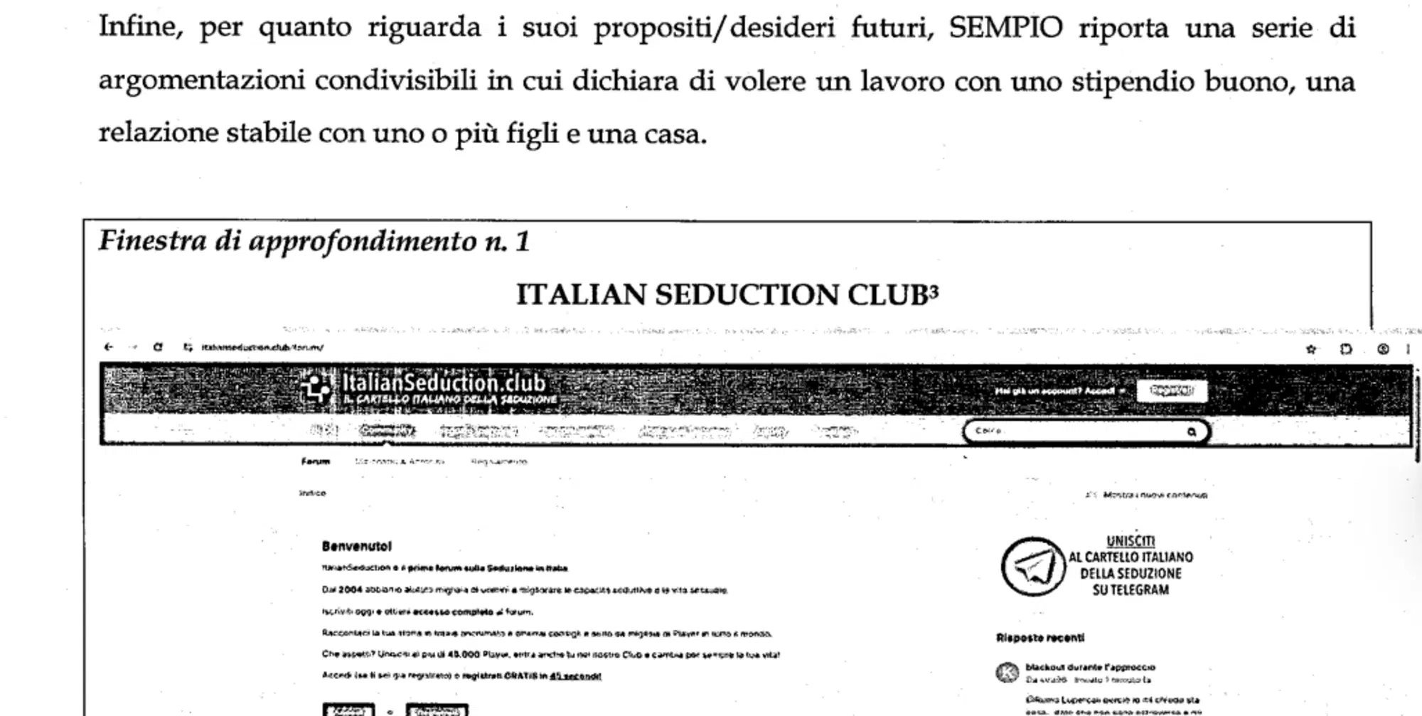 La consulenza personologica del Racis del 18 dicembre 2025