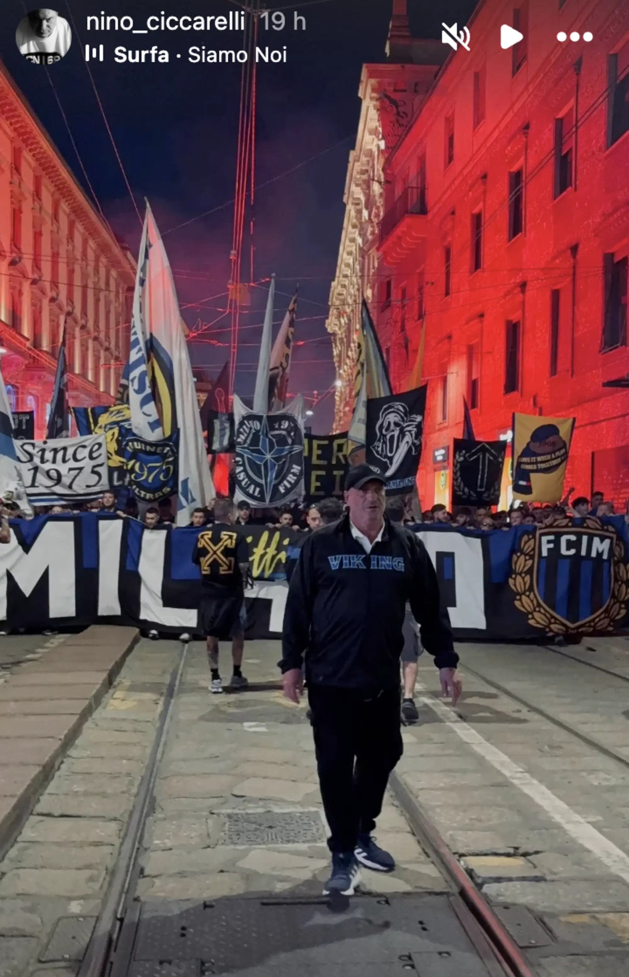 Nino Ciccarelli guida gli ultras a Milano