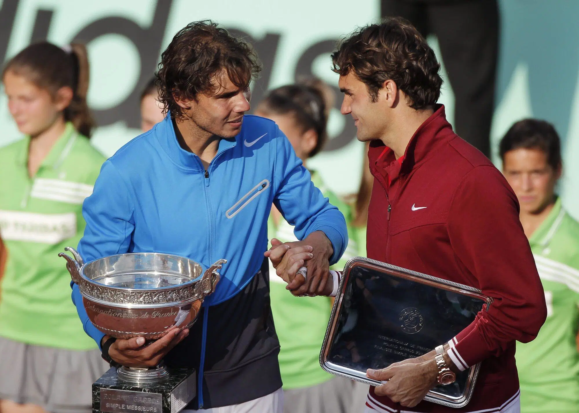 Rafa Nadal e Roger Federer al Roland Garros