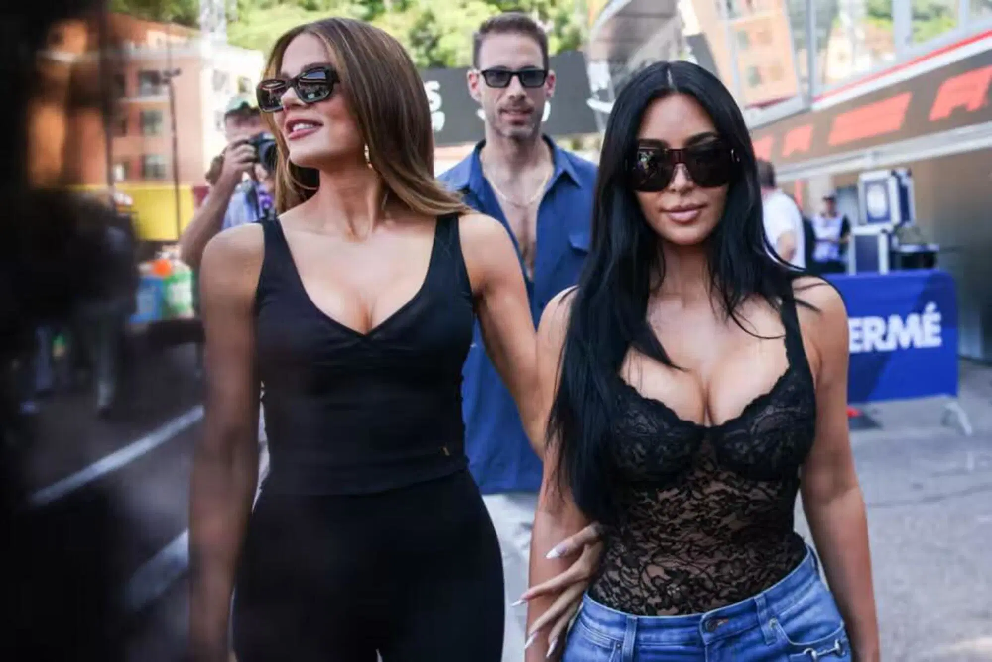 Kim Kardashian arrivo paddock Monaco