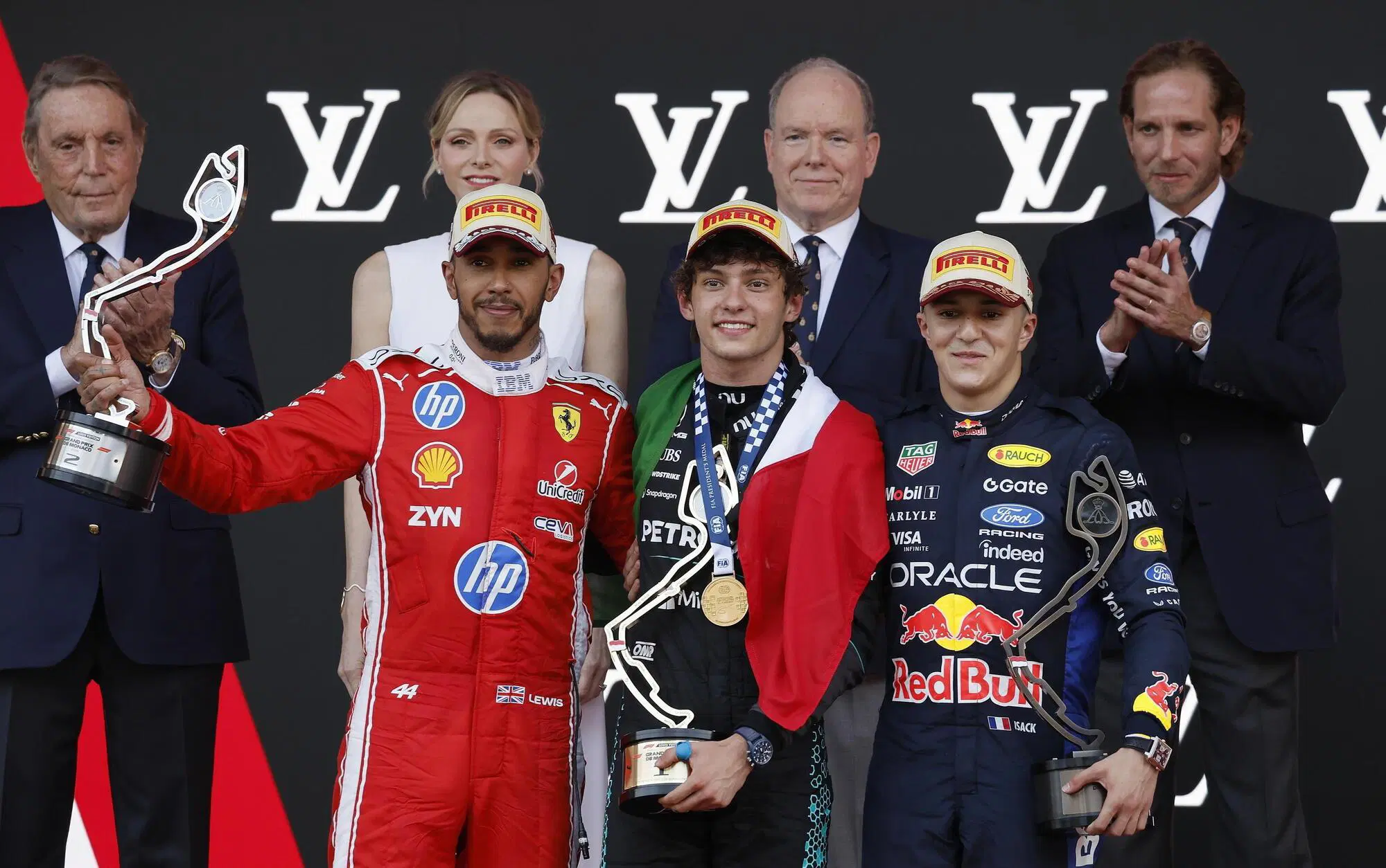 Isack Hadjar Red Bull Monaco Podio