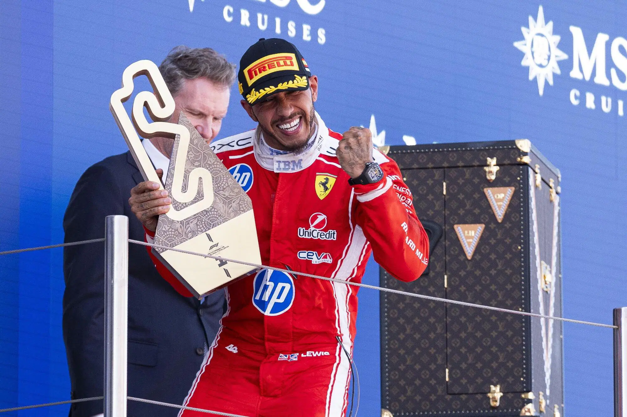 Lewis Hamilton Barcellona vittoria Ferrari