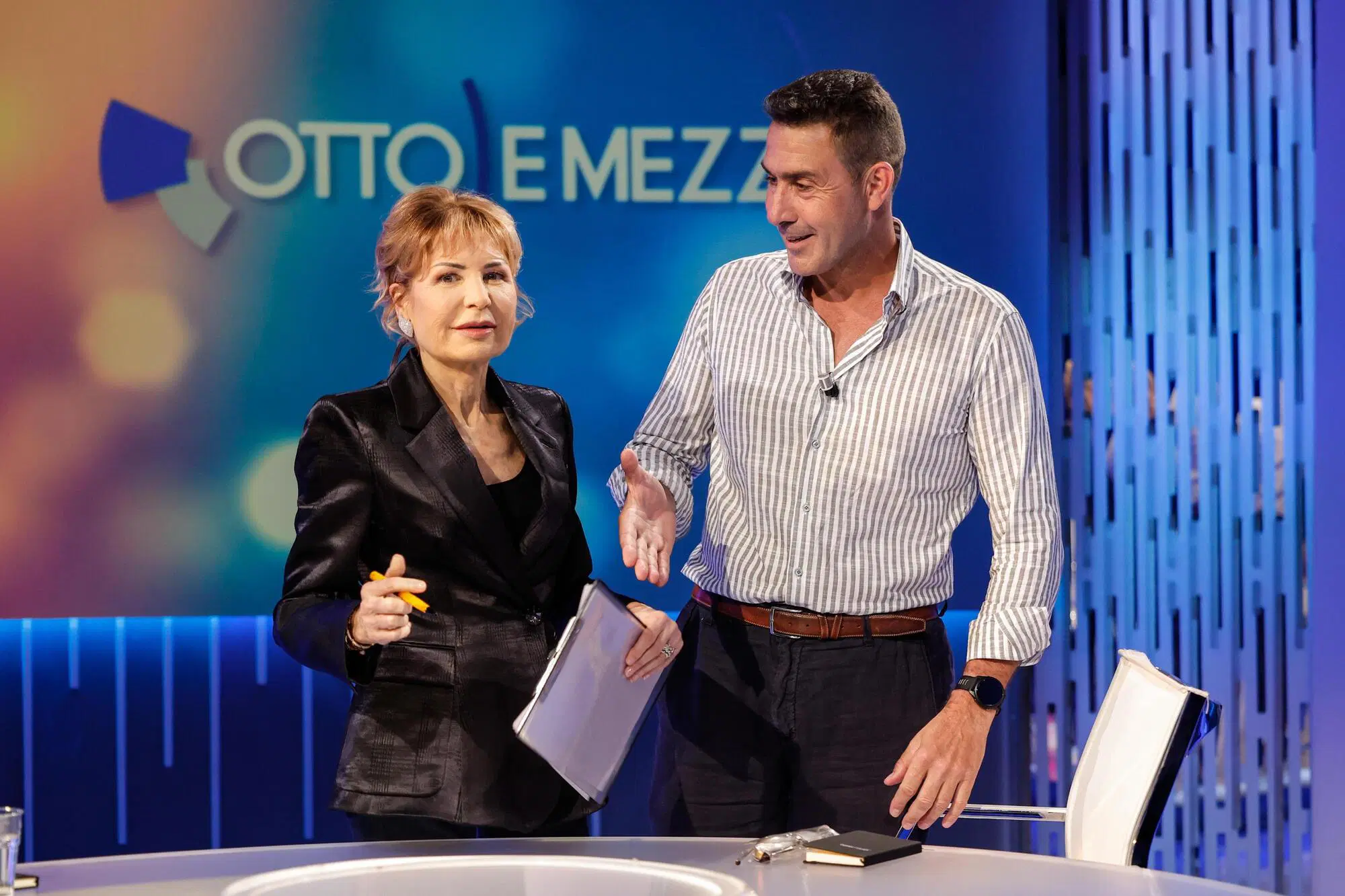 Lilli Gruber e Roberto Vannacci Ansa