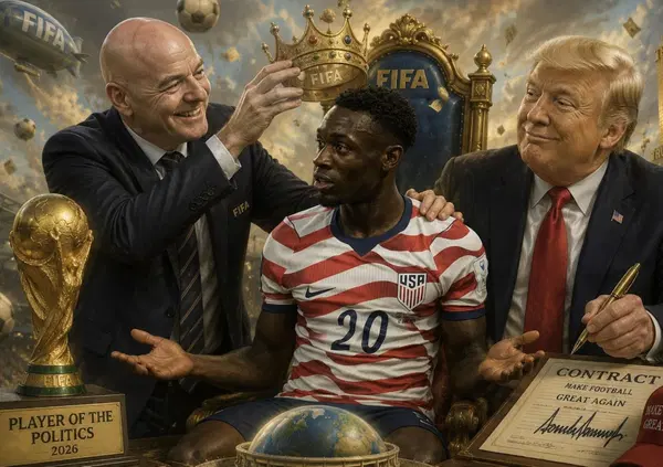 Infantino e la Fifa si inginocchiano a Trump: dopo lo scandalo Balogun e la squalifica revocata, solo il calcio osa ribellarsi all&rsquo;imperatore Usa. Perch&eacute; i politici di tutto il mondo restano muti?