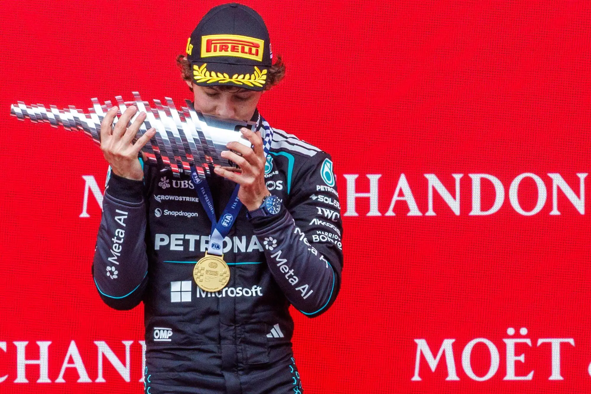 Kimi Antonelli Spa 2026 festeggiamenti