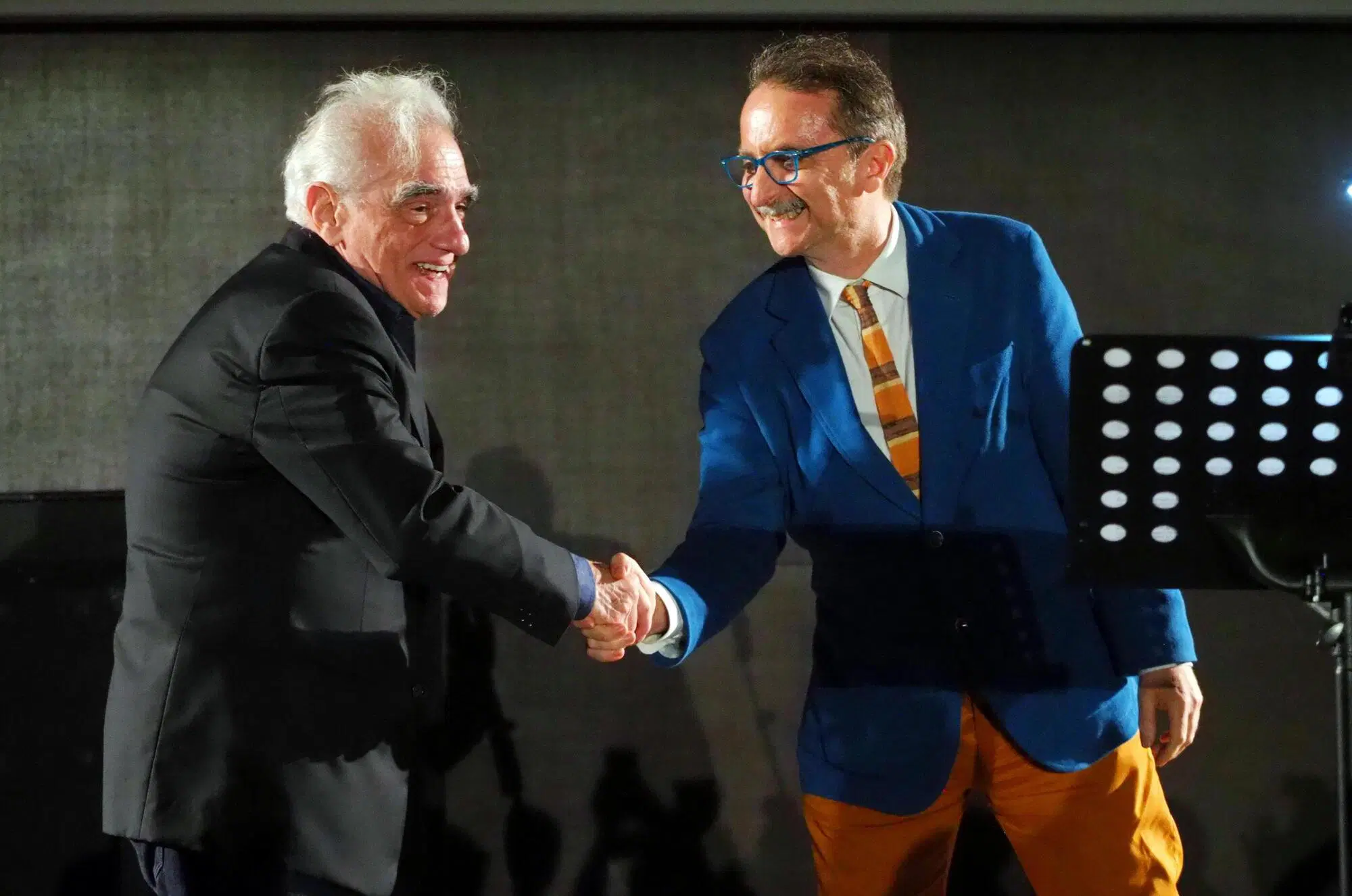 Martin Scorsese con Gian Luca Farinelli a Bologna