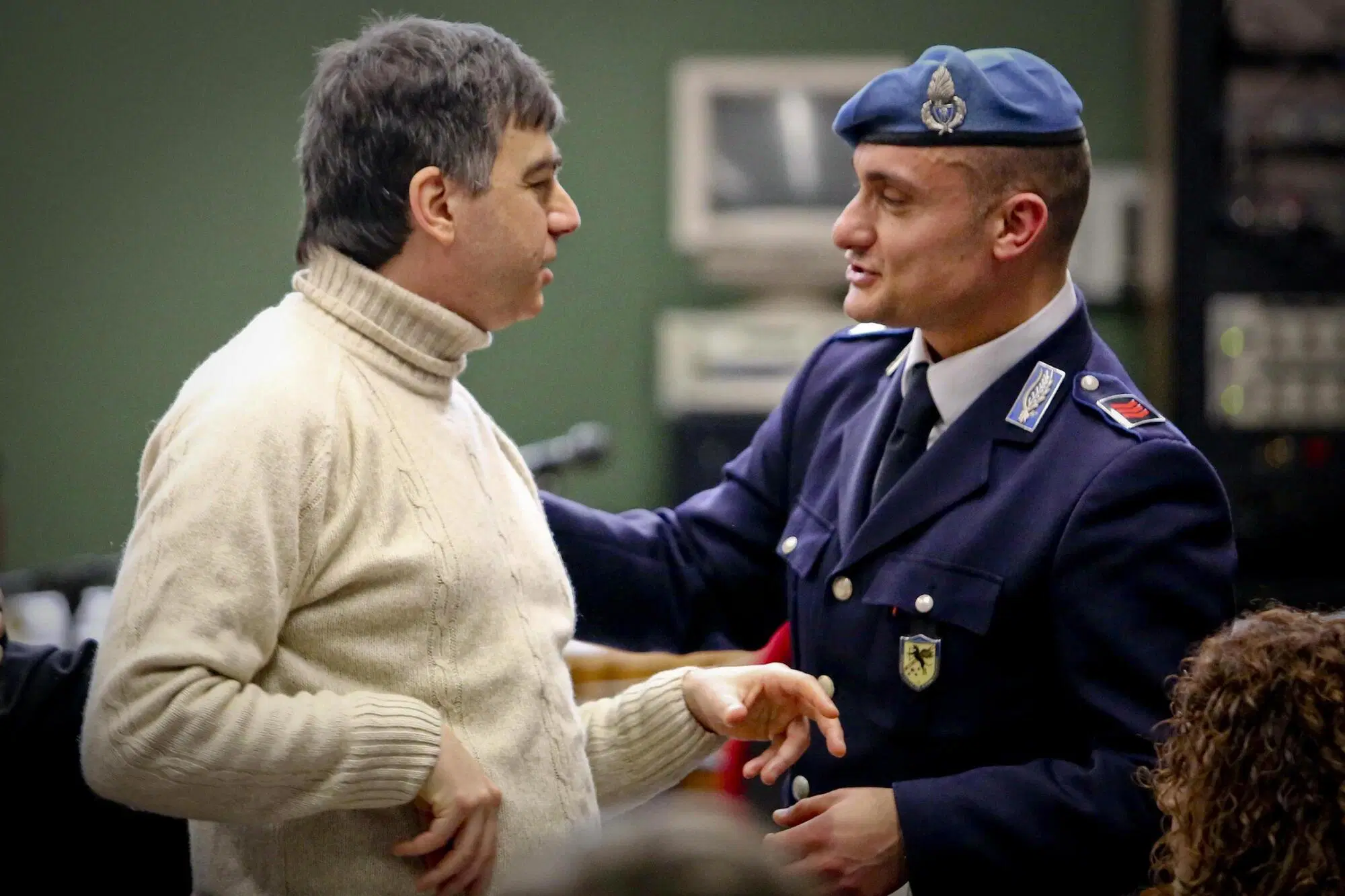 Valter Lavitola in aula a Napoli per la prima udienza del processo sulla presunta compravendita di senatori che vede tra gli imputati Silvio Berlusconi, 12 febbraio 2014. ANSA / CIRO FUSCO  .jpg