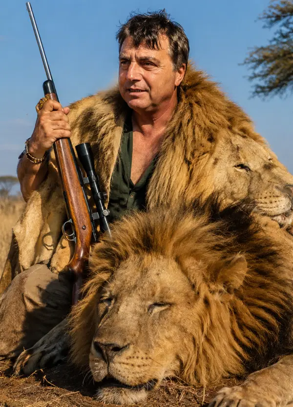 Lavitola ha sborsato 9mila dollari (della sua societ&agrave; Future Awaits) per cacciare leoni in Africa. I documenti della passione di Valterino per i safari