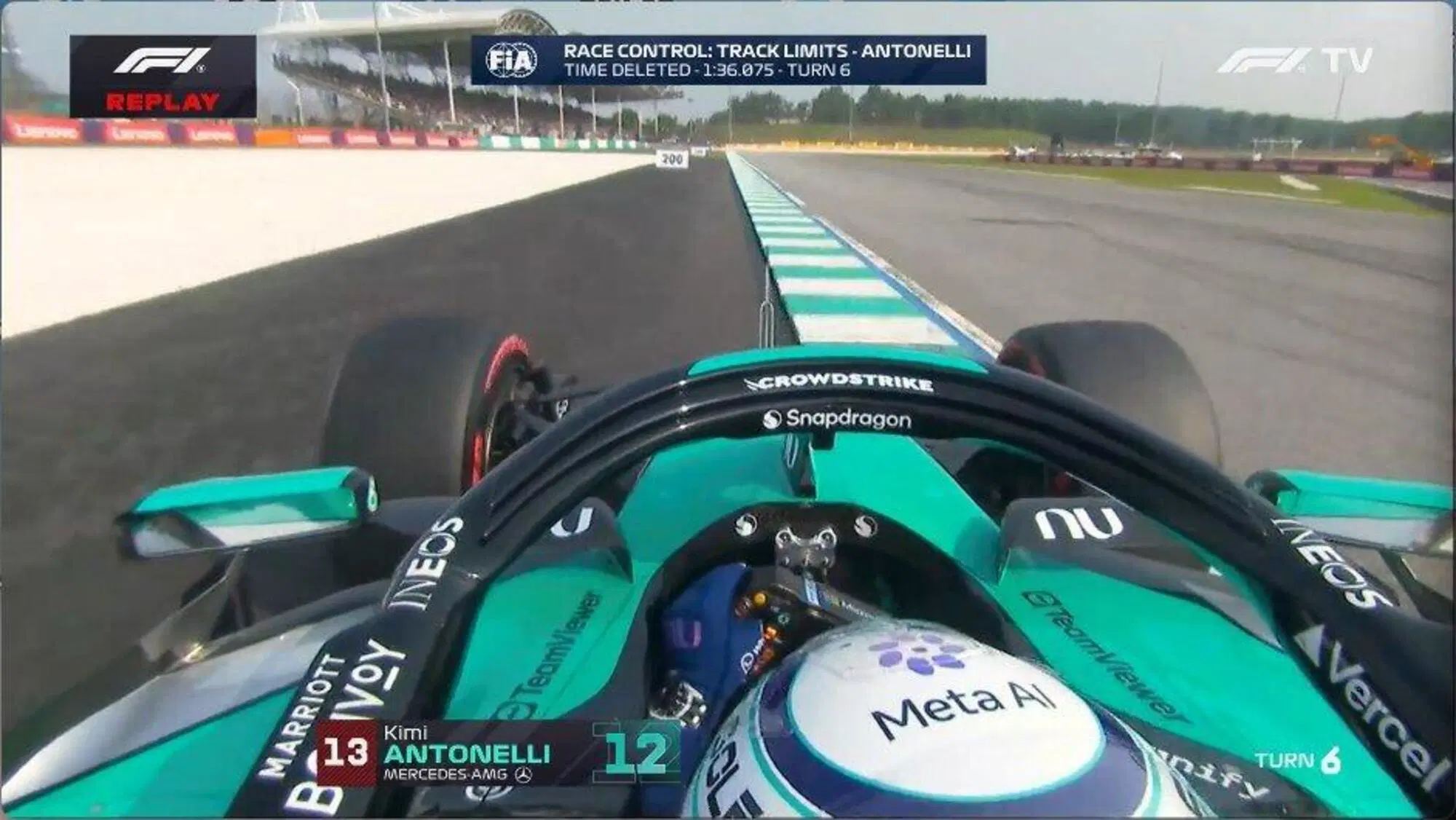 Kimi Antonelli Track limits Sepang qualifiche
