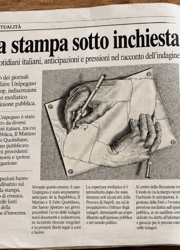 Come la stampa parla della stampa quando sotto inchiesta &egrave; la stampa? Ragionamenti su Unipegaso...