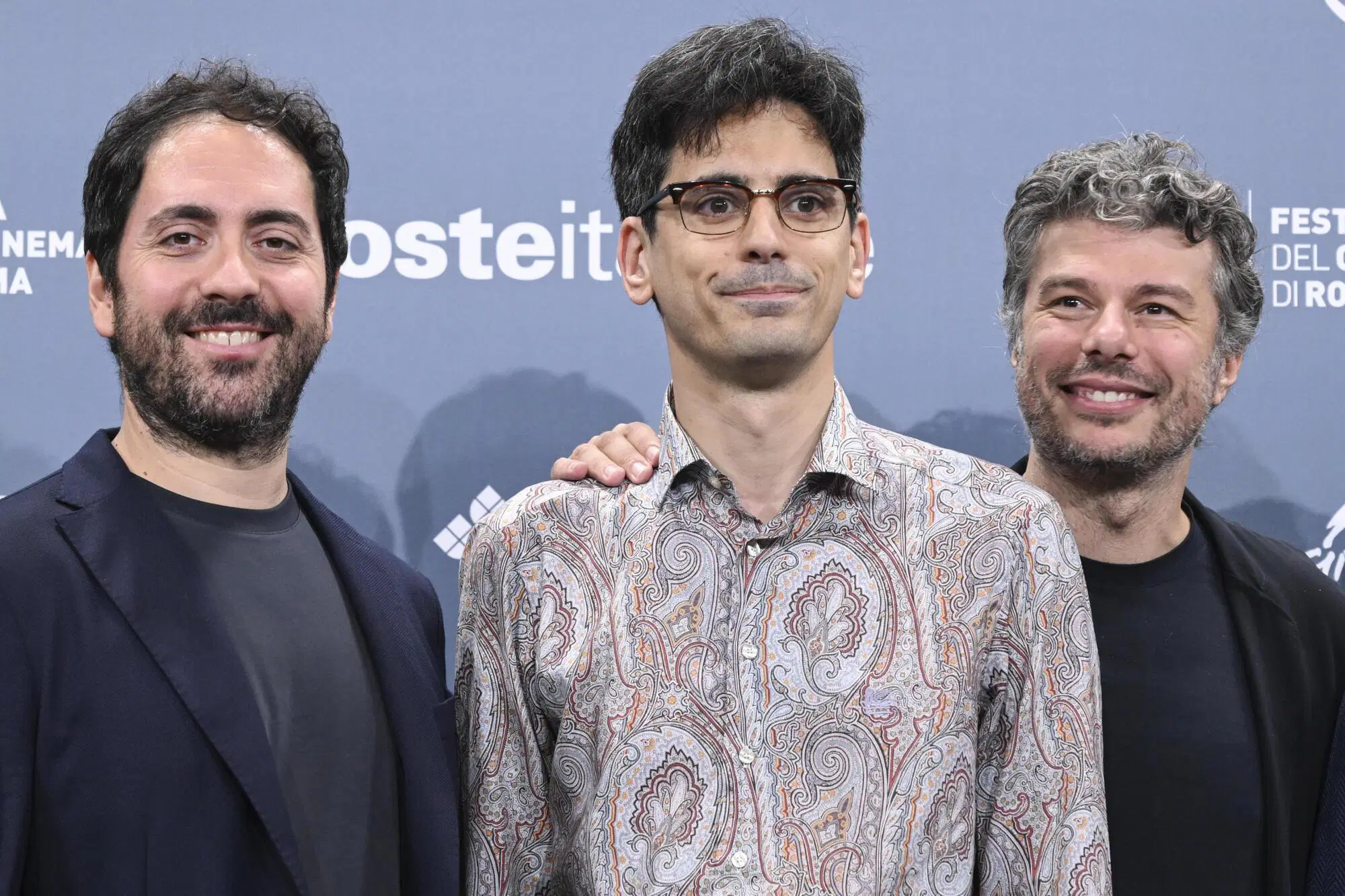 Matteo Rovere, Valerio Lundini e Sydney Sibilia al photocall di Rome Film Fest ansa
